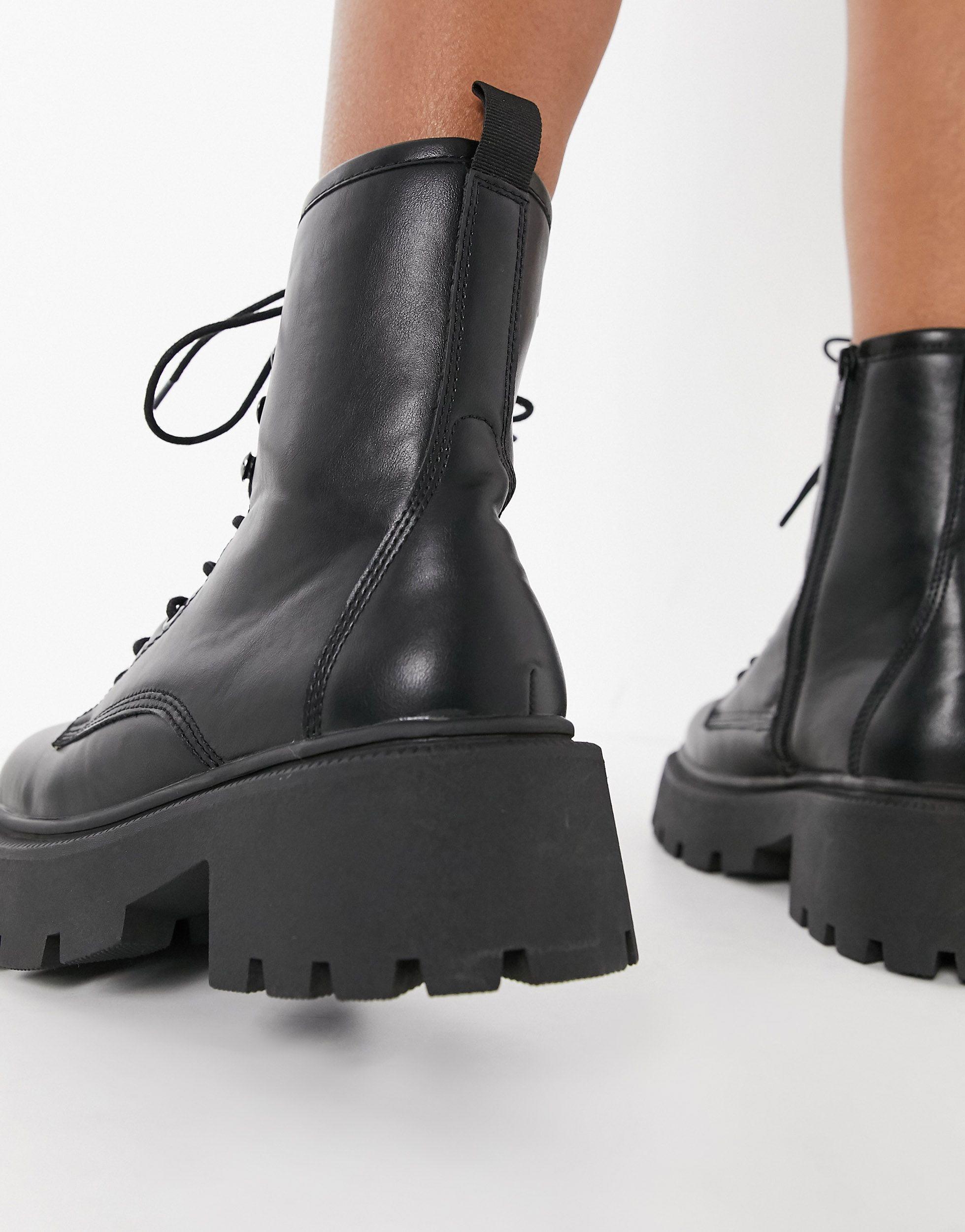 Truffle Collection Rubber Hoge Chelsea Boots Met Dikke Zool En Brede  Pasvorm in het Zwart - Lyst