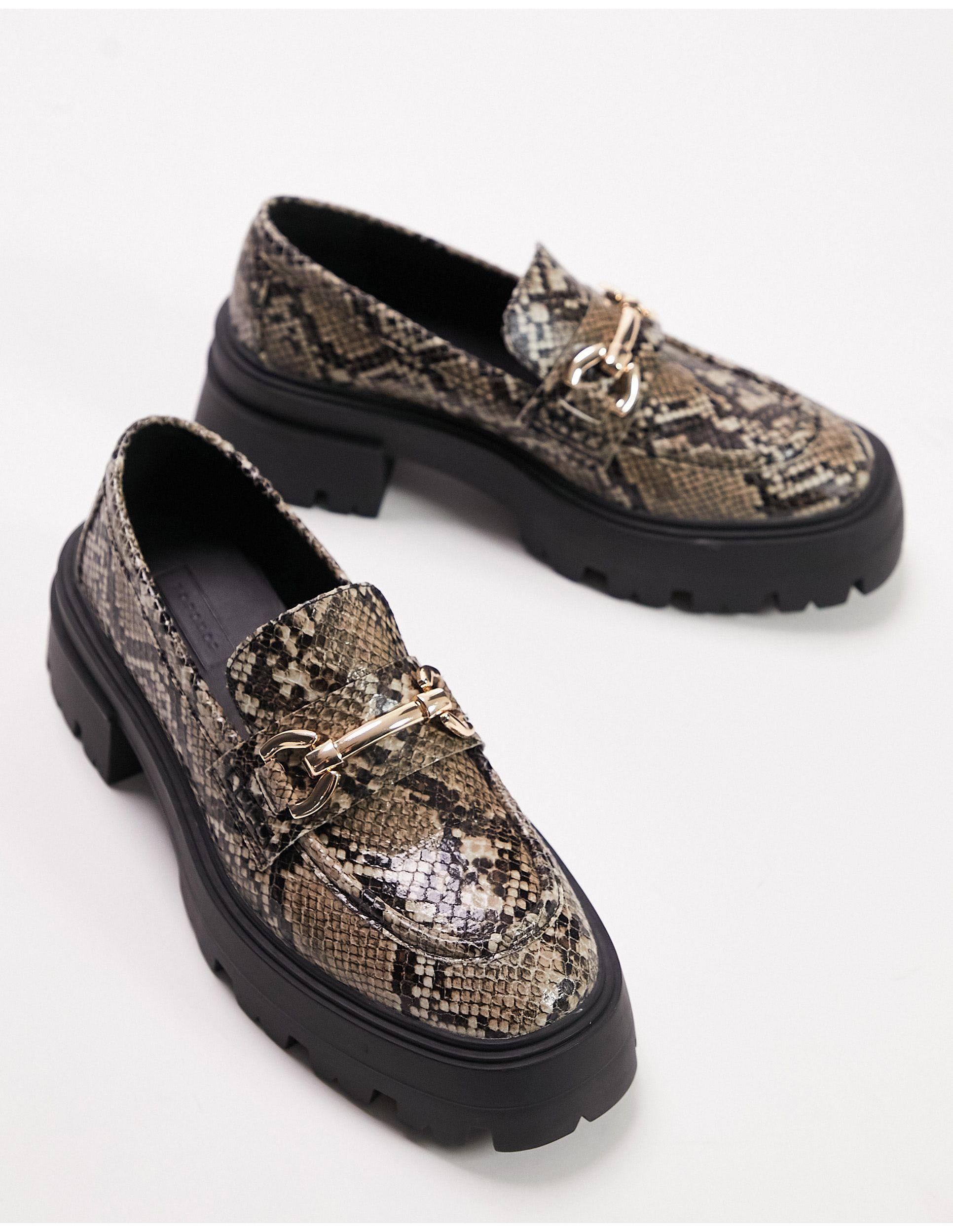 Mocasines efecto piel de TOPSHOP de color Negro | Lyst