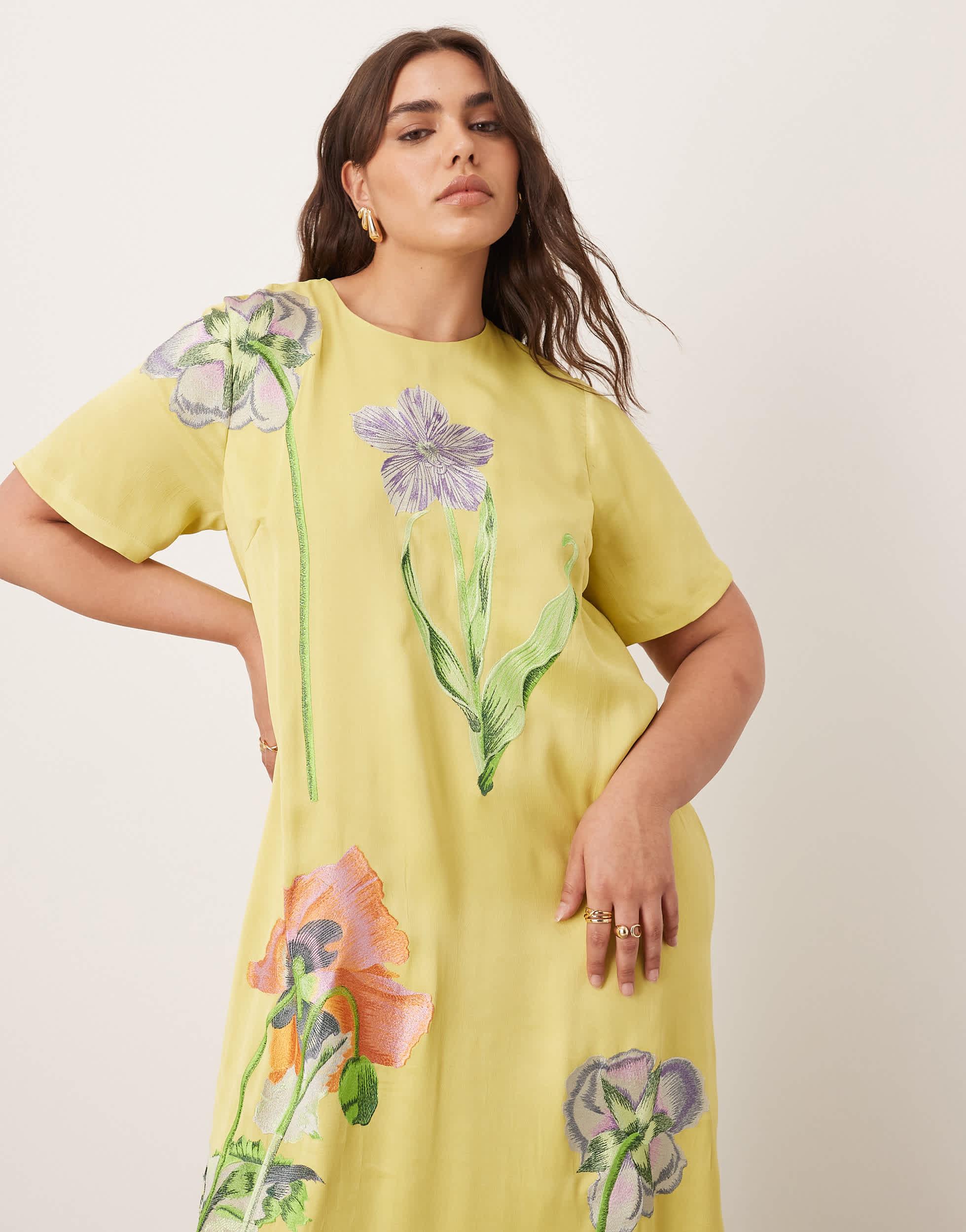 embroidered t shirt dress Natori Tech Cotton Taffeta Embroidered T-Shirt Dress main image 0