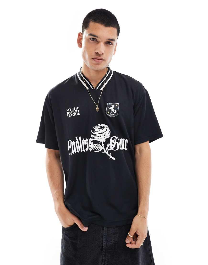 Bershka Retro T-Shirt Jersey Is in Black for Men Lyst UK