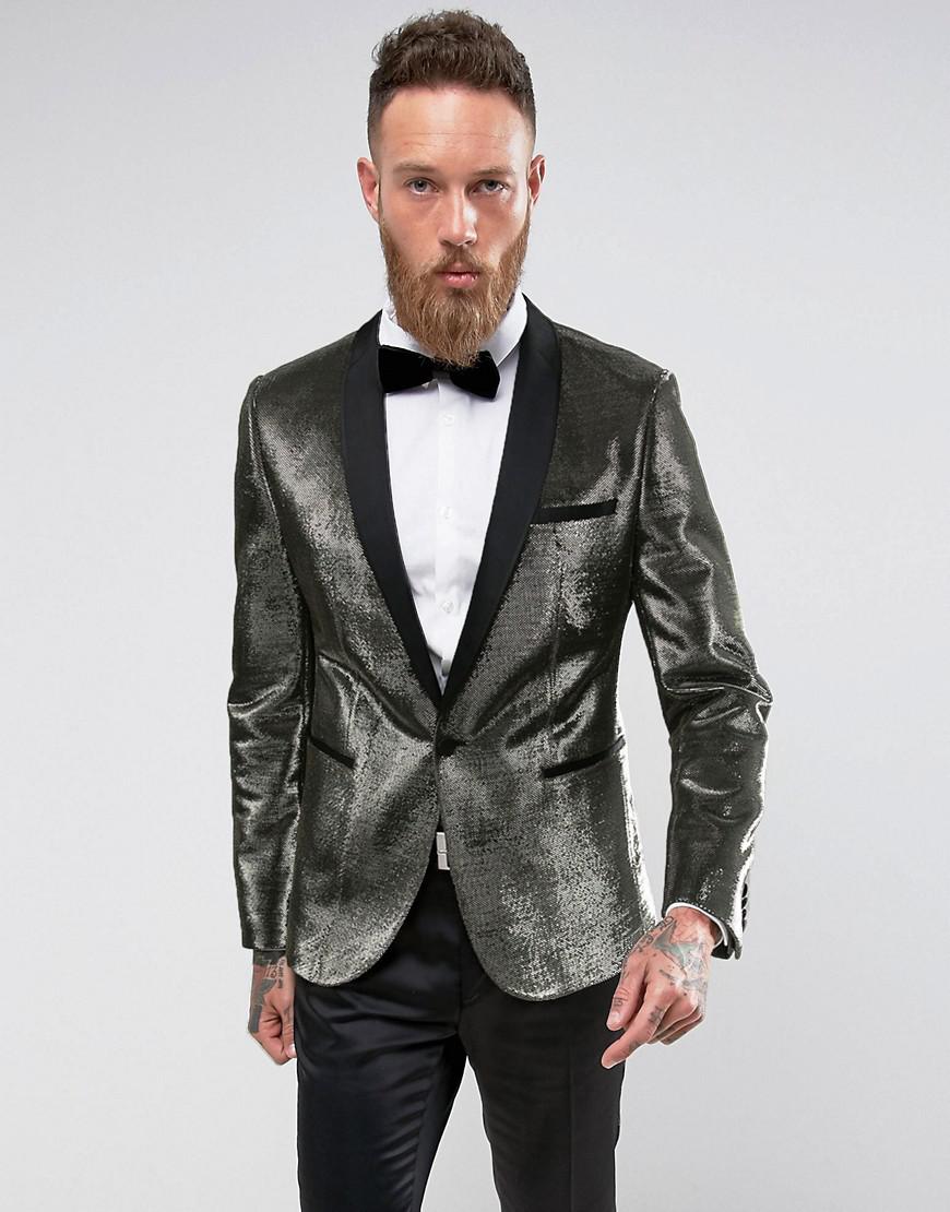 metallic gold suit jacket