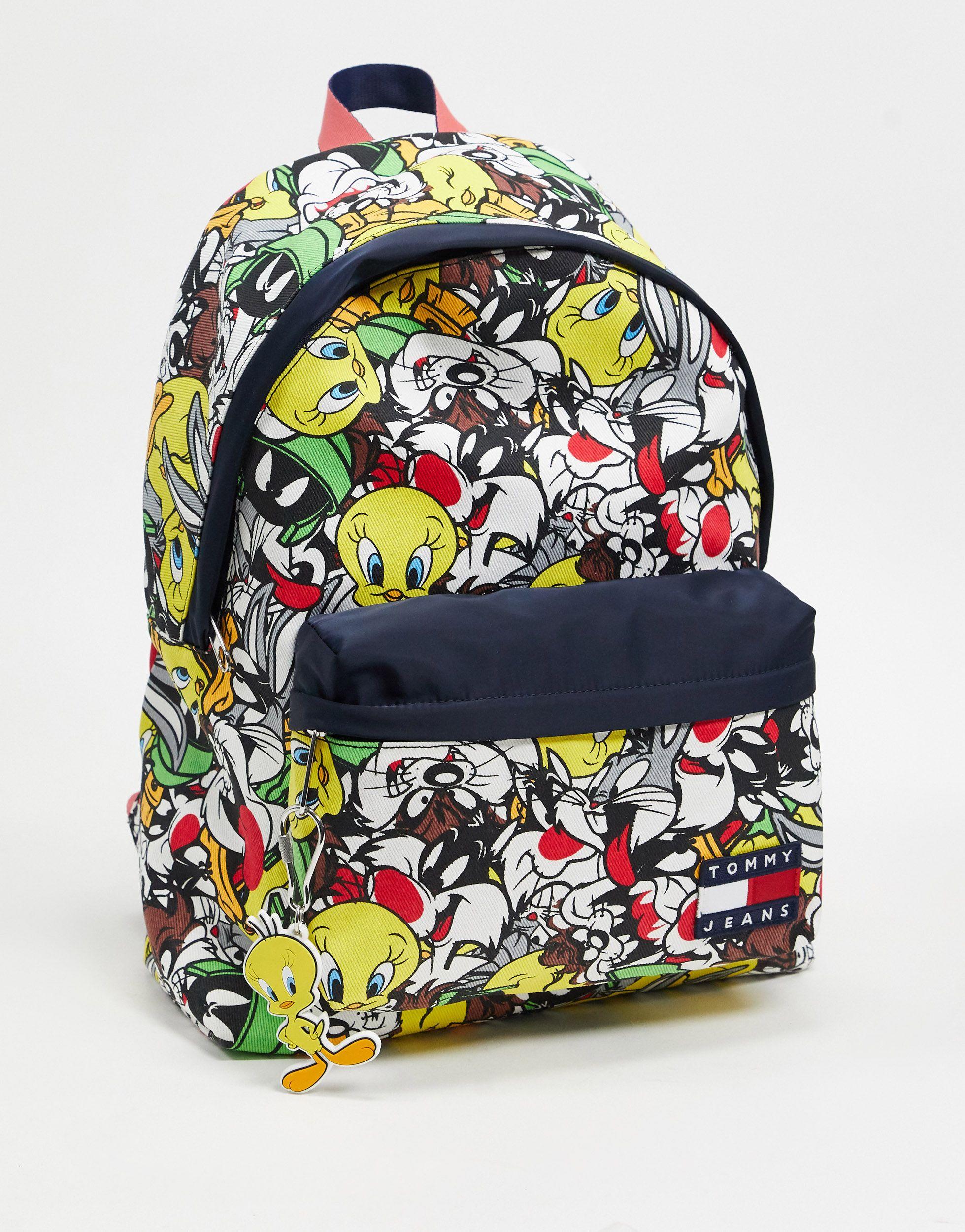 X Looney Tunes Capsule - Zaino con personaggi e logo a bandiera blu  navyTommy Hilfiger in Denim da Uomo | Lyst