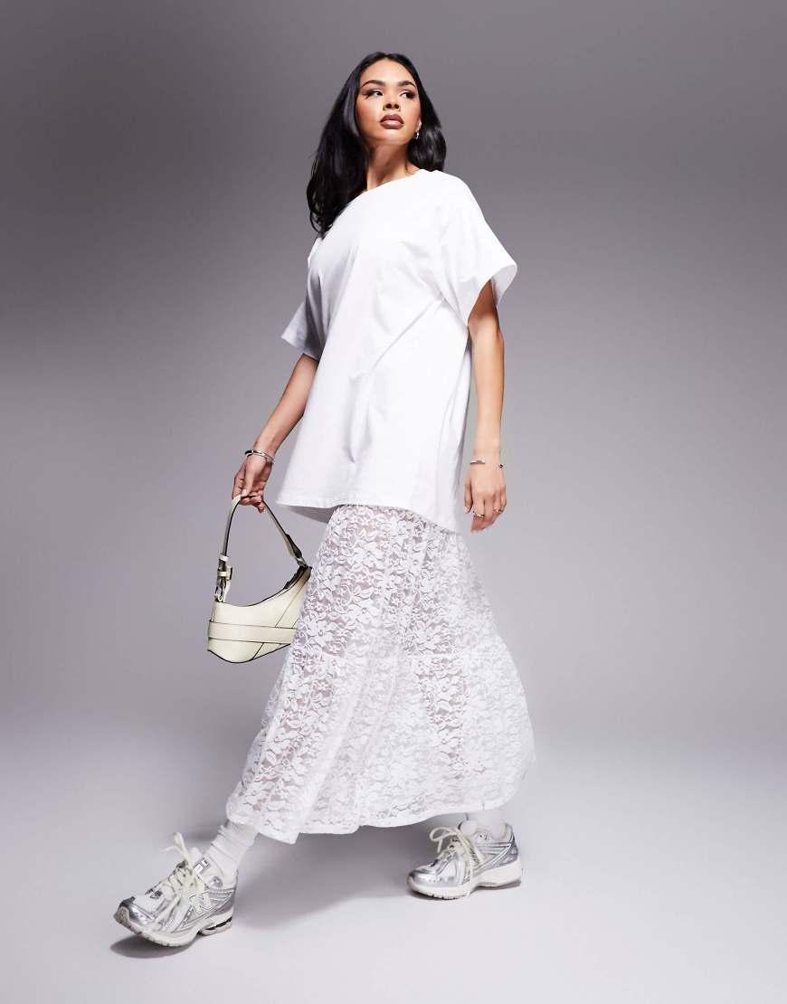 lace skirt tshirt dress Endless Rose