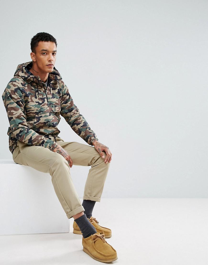 pull&bear half zip padded jacket