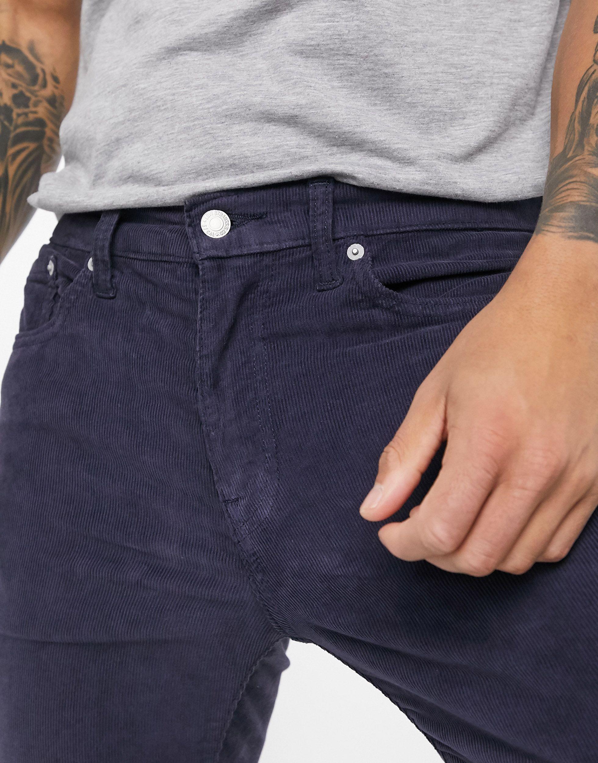 511 - pantalon slim en velours côtelé - marine Levi's pour homme en coloris  Bleu | Lyst