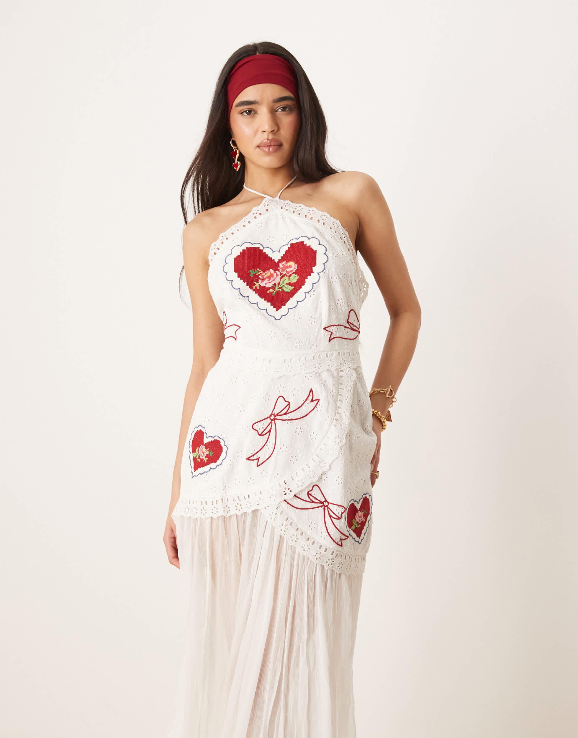 For Love & Lemons Mi Amore Embroidered Maxi Dress in Natural | Lyst For Love & Lemons Mi Amore Embroidered Maxi Dress in Natural | Lyst