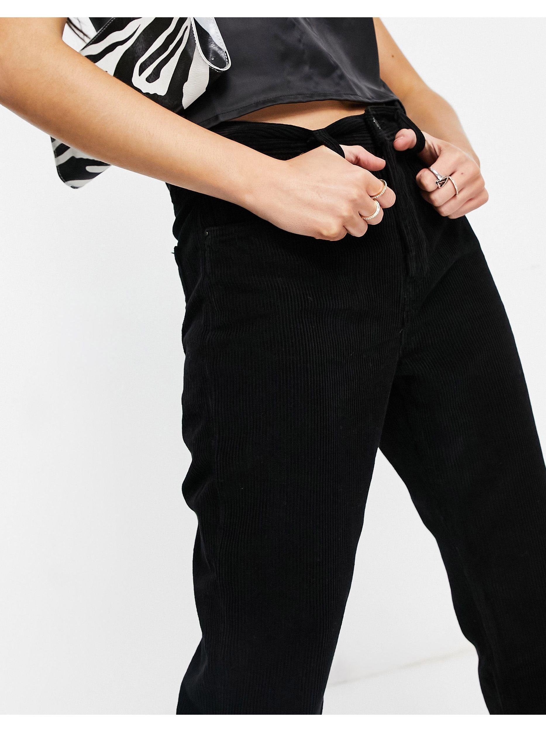 Denim Cord Straight Leg Jeans in Black Lyst