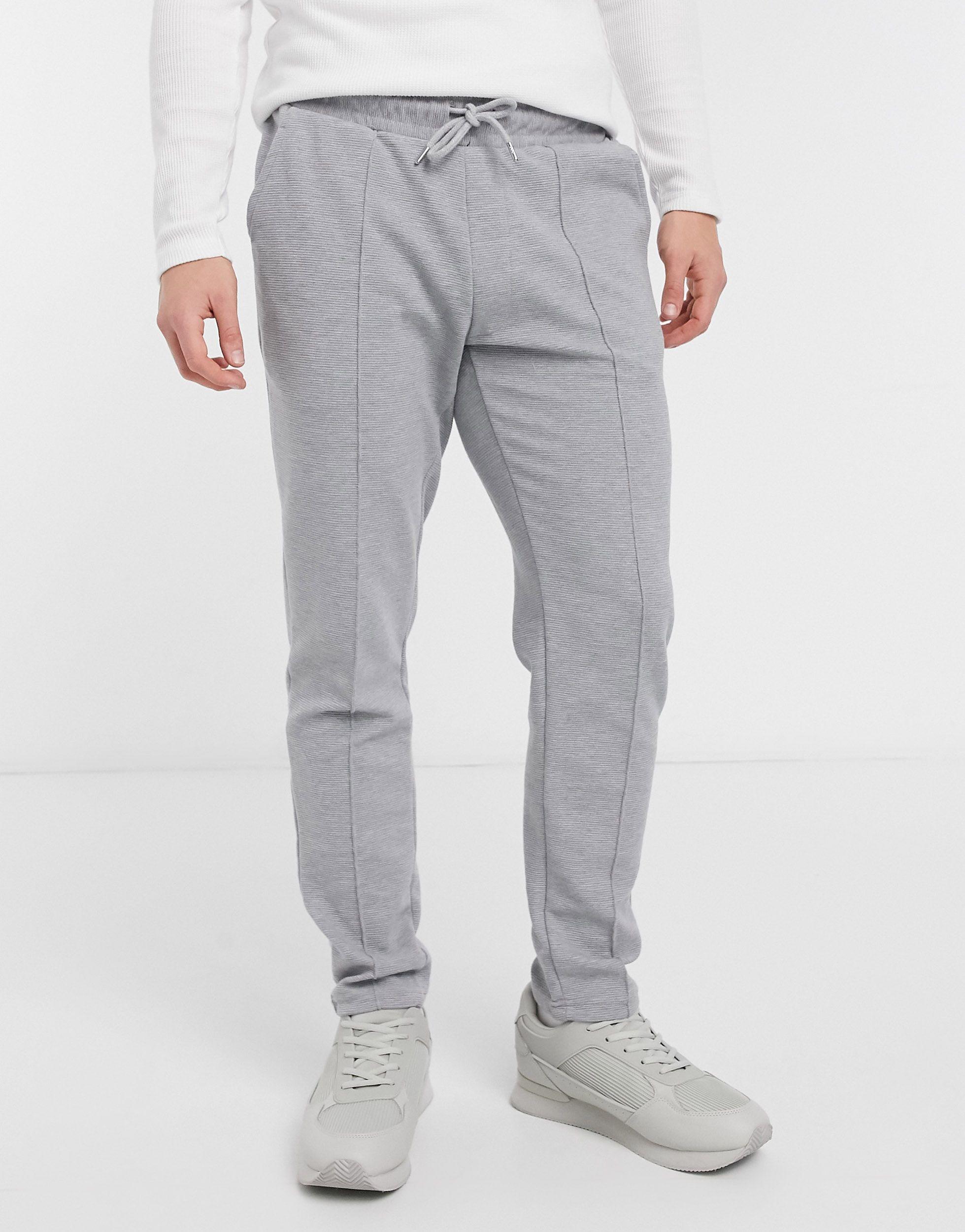 Jack & Jones Premium Co-ord Pleated joggers in Gray for Men | Lyst