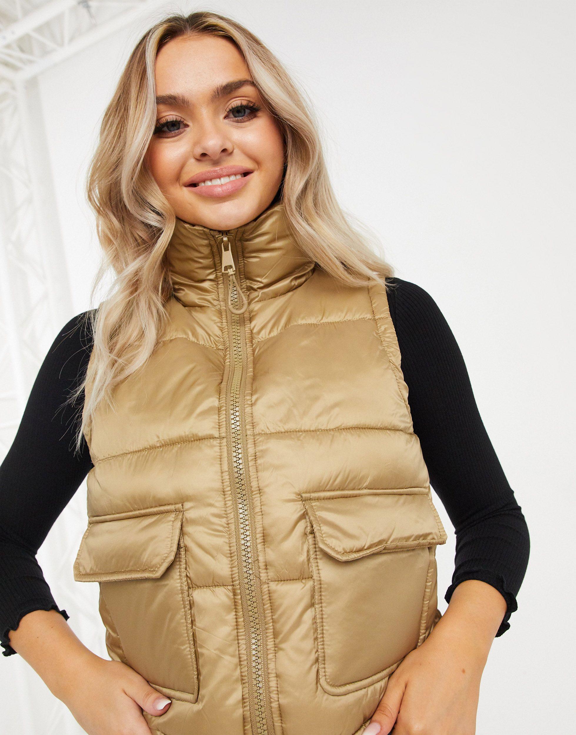 Stradivarius Padded Gilet | Lyst