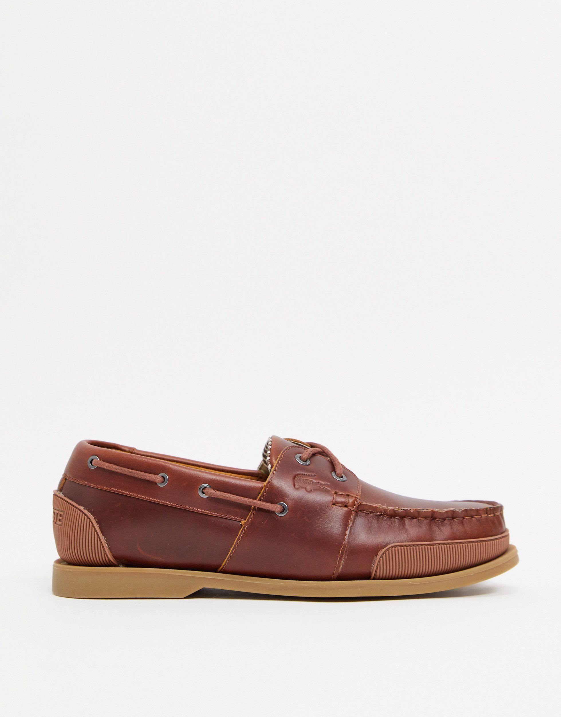 Lacoste Nautic 120 Shoes in Brown for Men | Lyst
