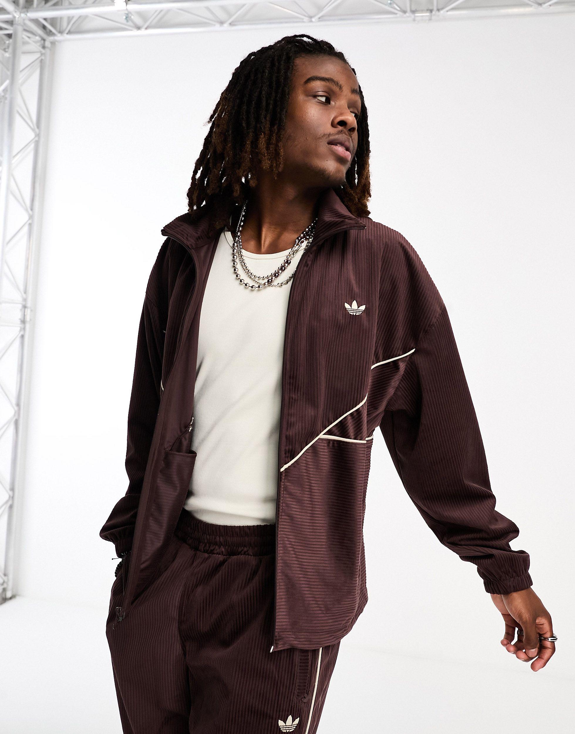 adidas Originals Colorado Full Zip Cord Sweatshirt in Brown for Men | Lyst