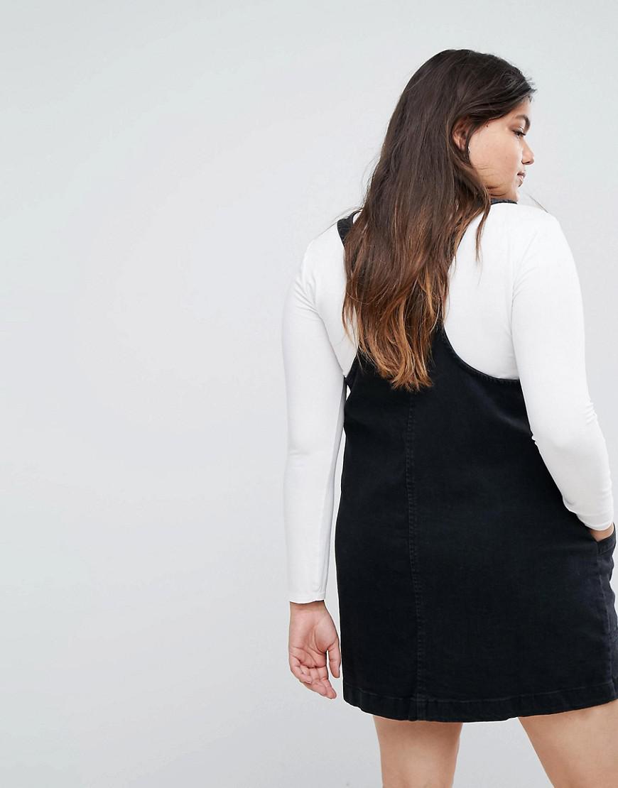 simply be denim pinafore