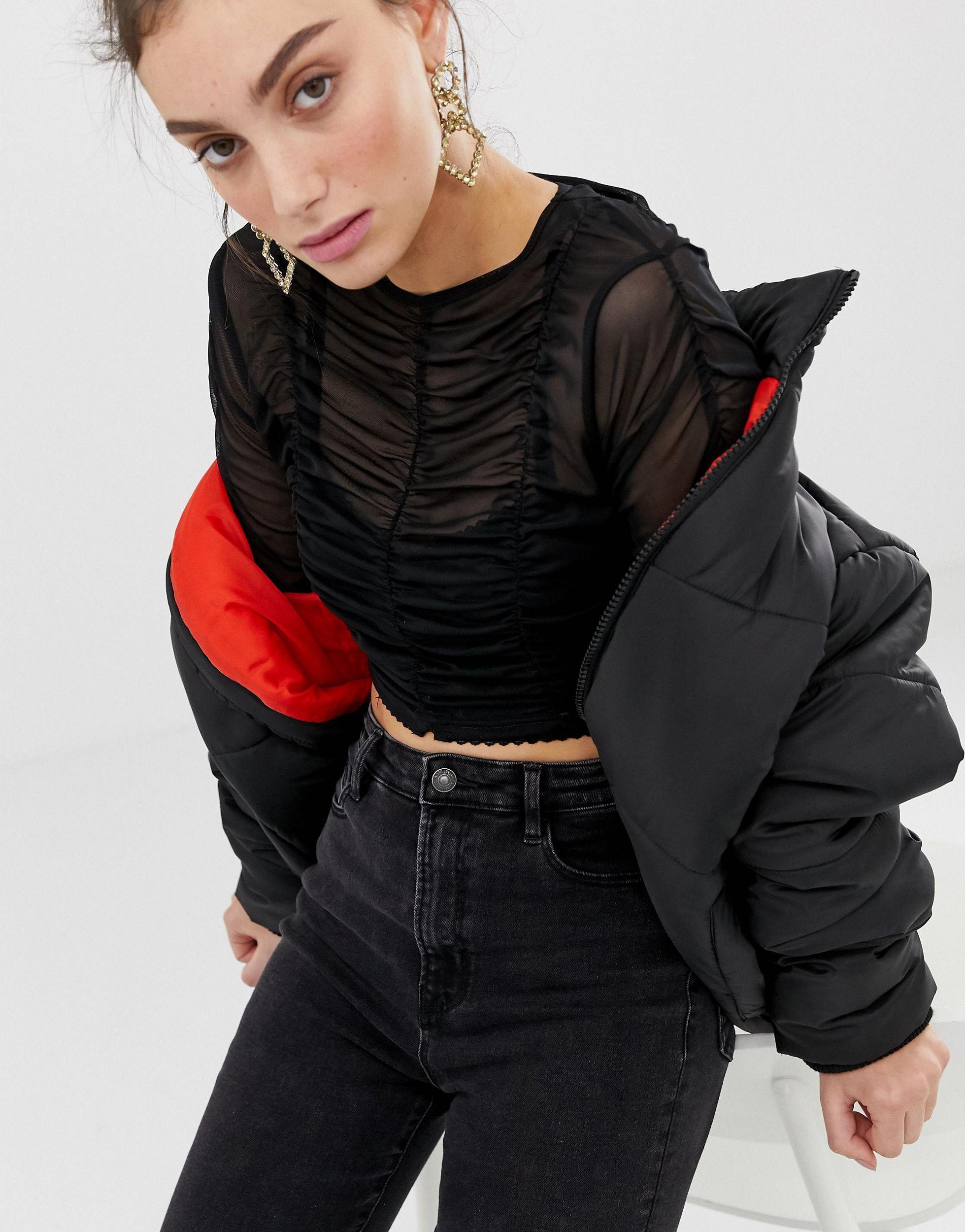 stradivarius mom jean with stretch in black