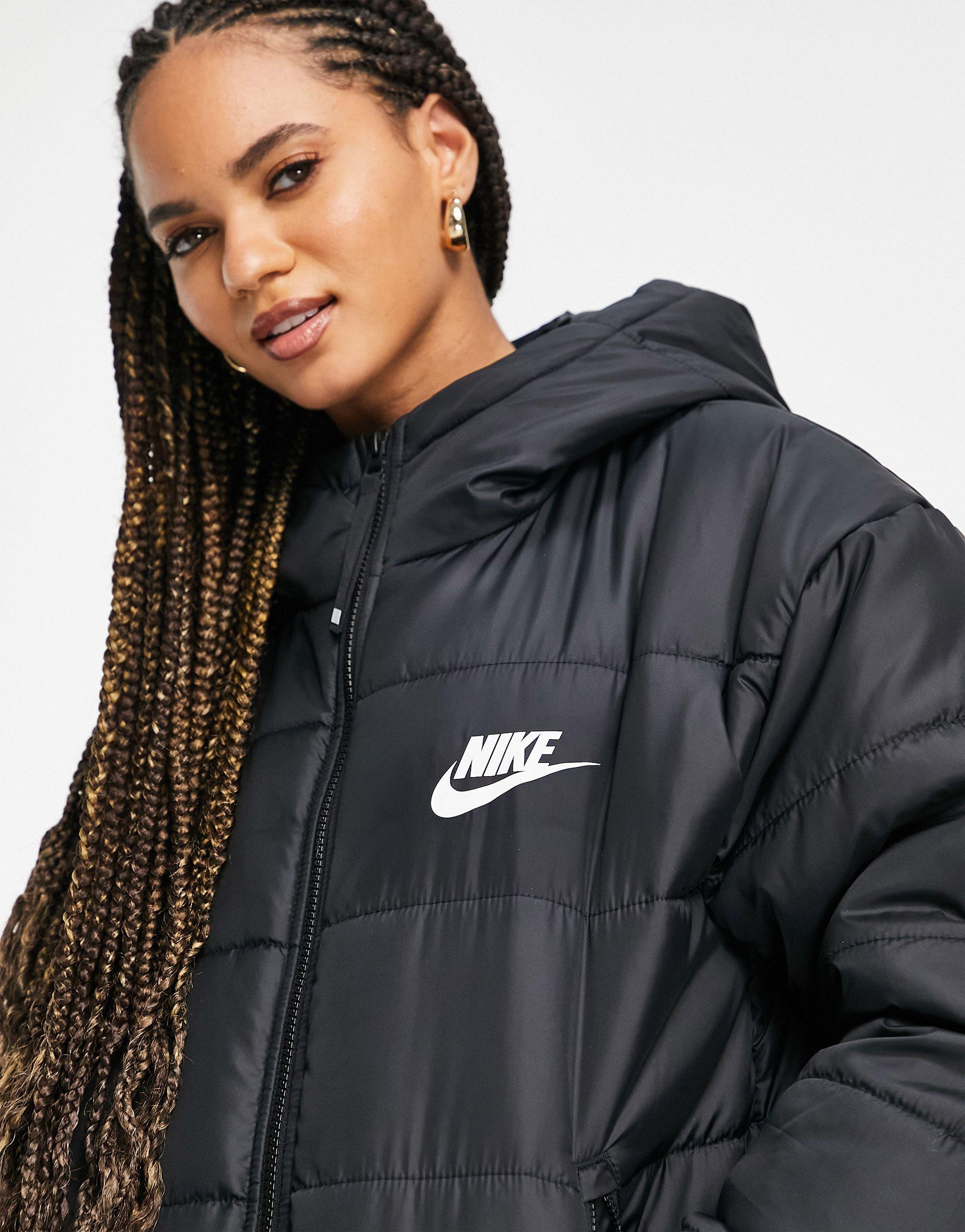 brugt Robe Medic Nike Classic Padded Jacket With Hood in Black | Lyst