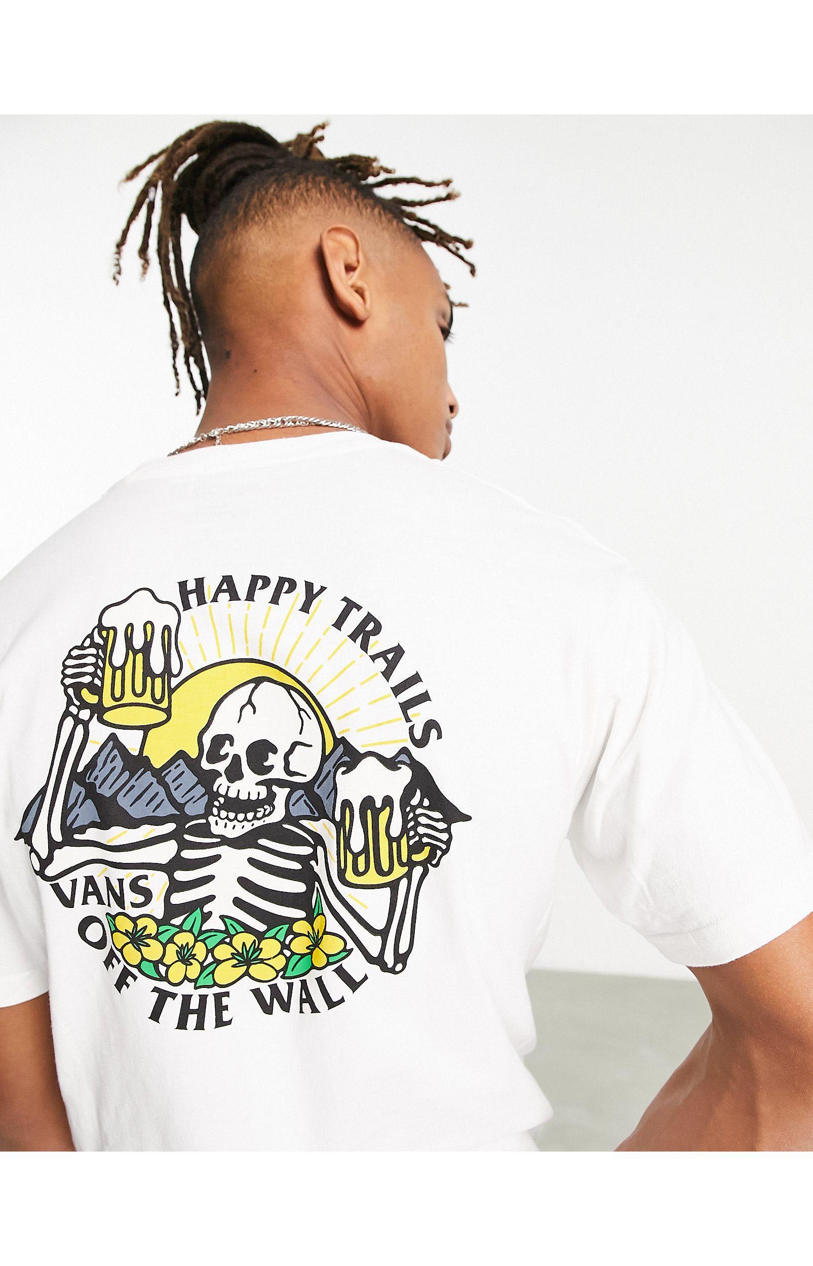 Vans Happy Trails Back Print T-shirt in White for Men | Lyst