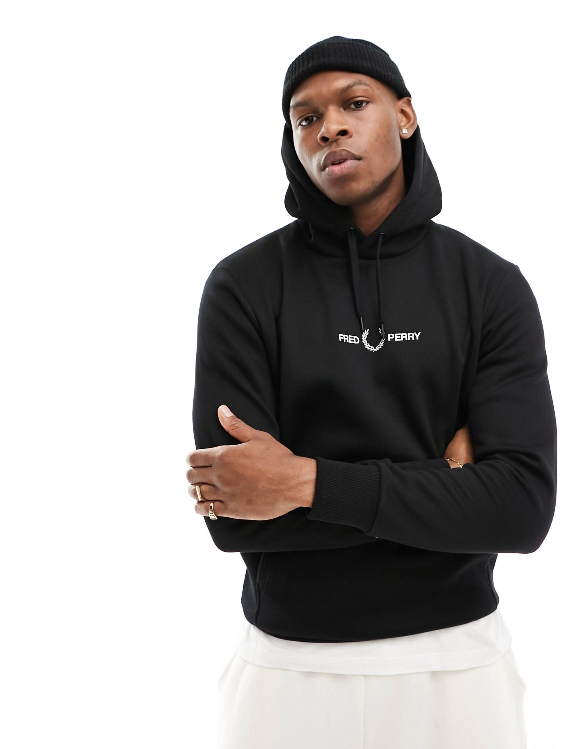 Perry Laurel Wreath Fred Perry Sweatshirt Schwarz Fred Perry 