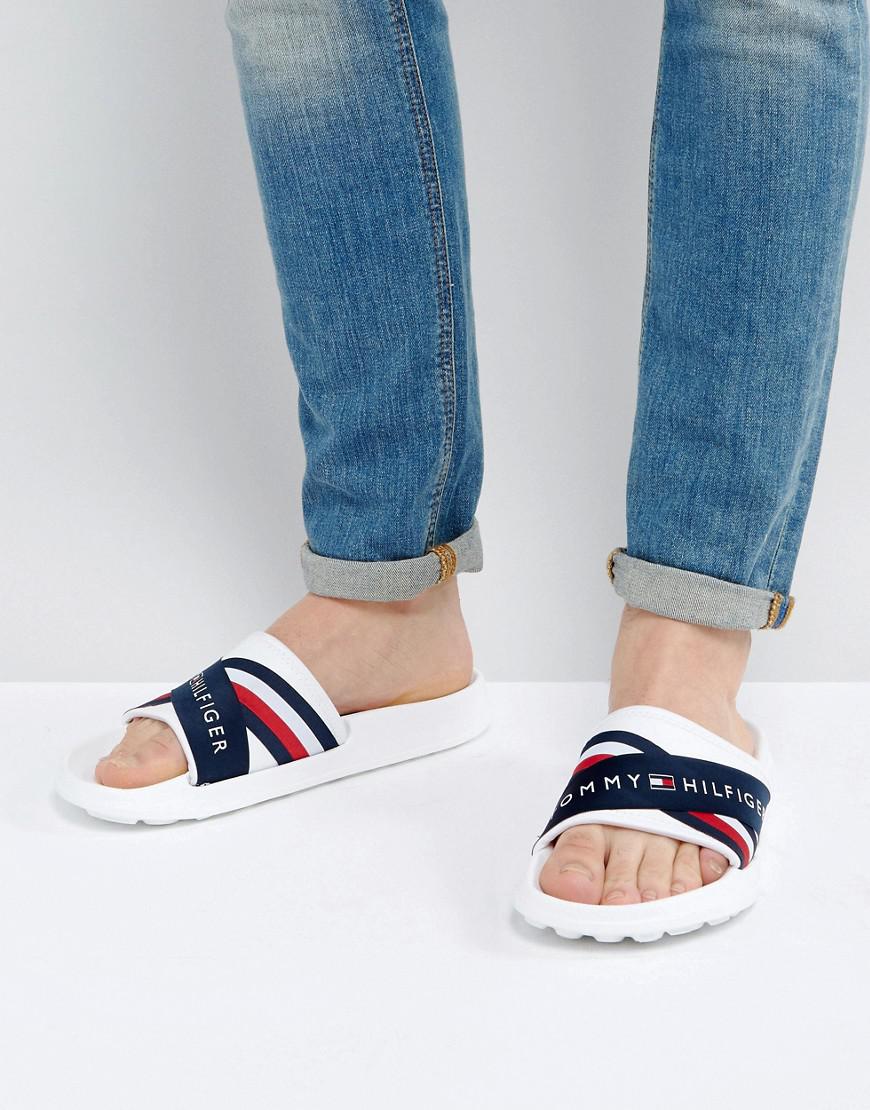 tommy hilfiger splash sliders in navy