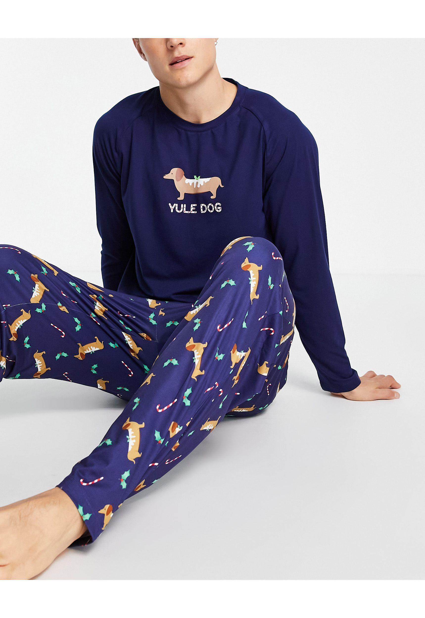 Loungeable Christmas Pyjama Set in Blue for Men | Lyst