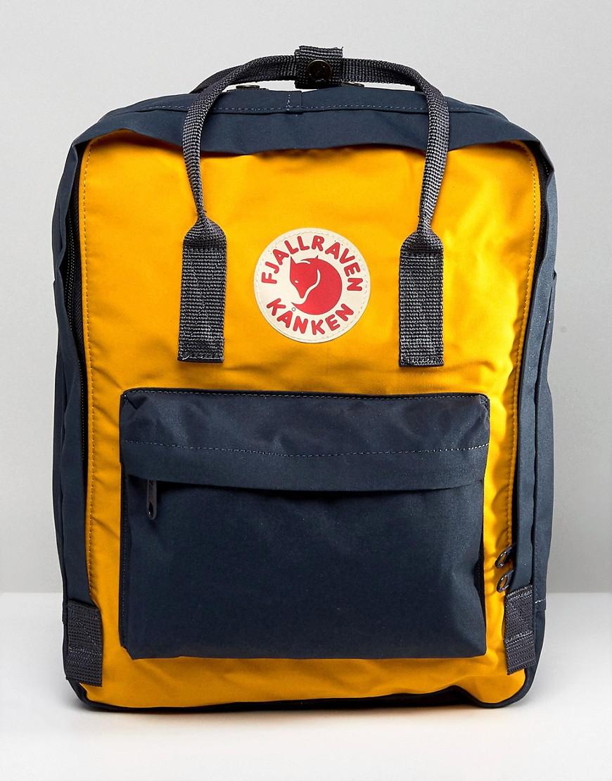 draadloos expeditie as Fjallraven Kanken Backpack In Navy With Yellow Contrast 16l in Blue for Men  | Lyst Canada