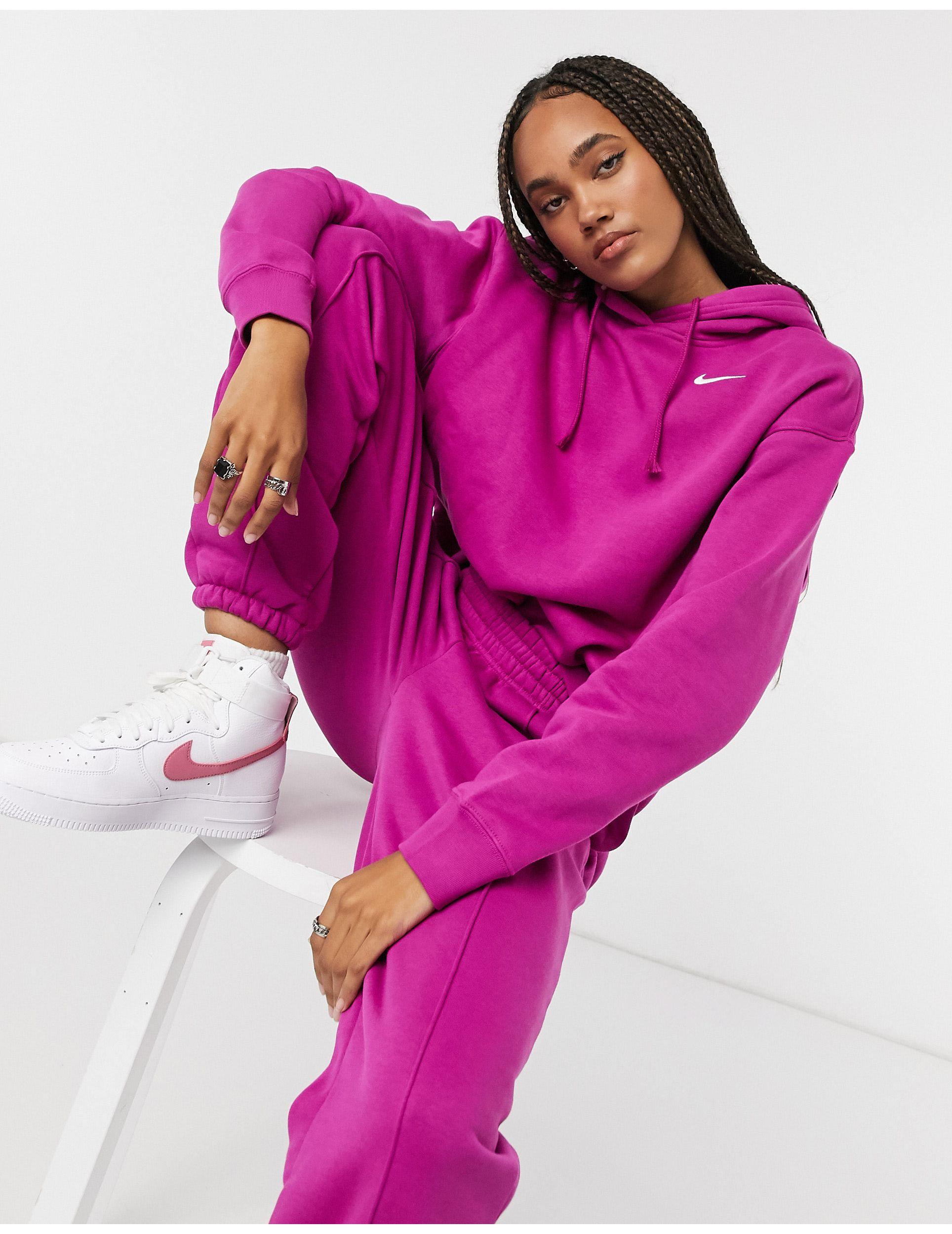Sudadera con capucha violeta extragrande con logo pequeño Nike de color  Morado | Lyst