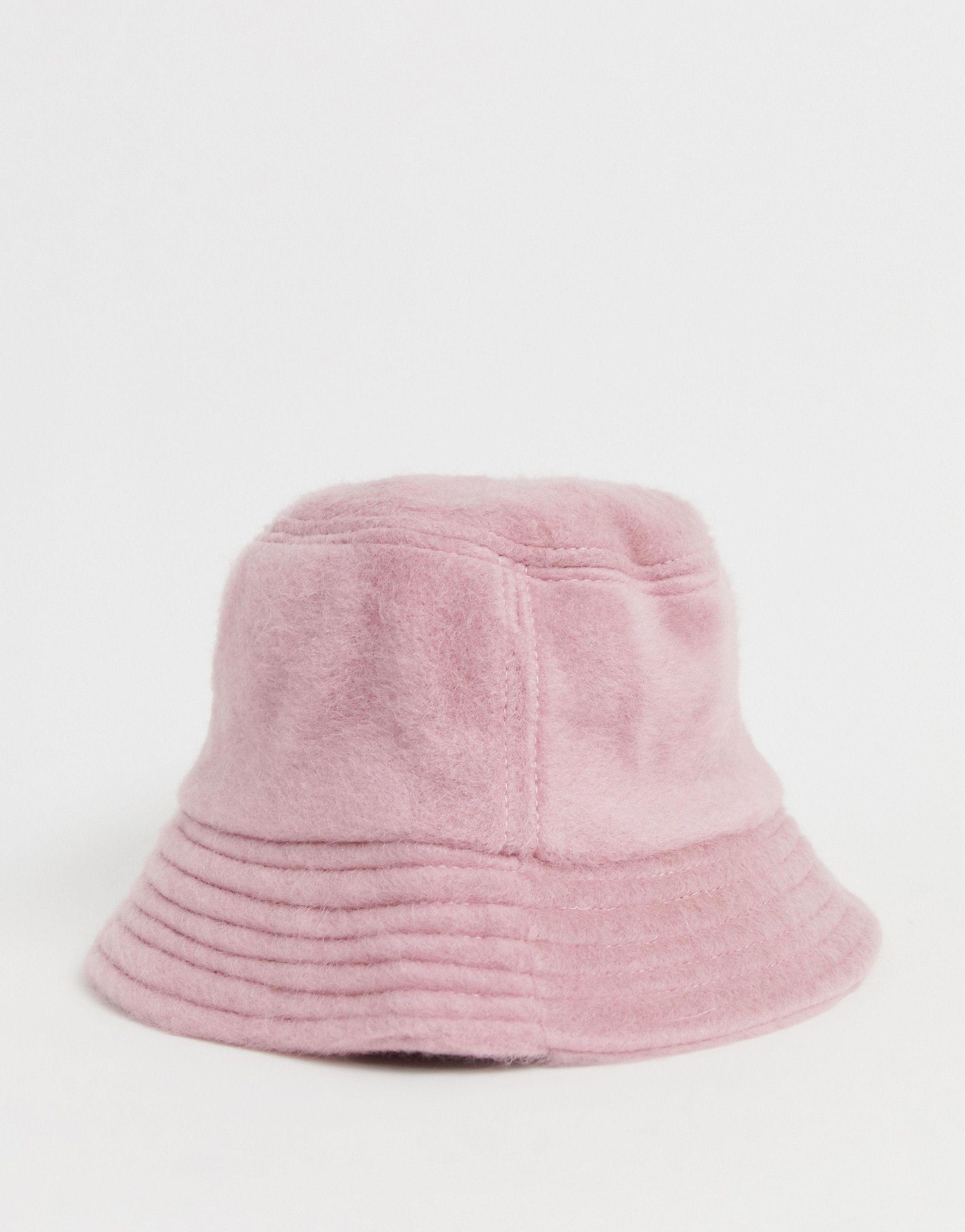 ASOS Denim – Flauschiger Fischerhut in Pink | Lyst AT