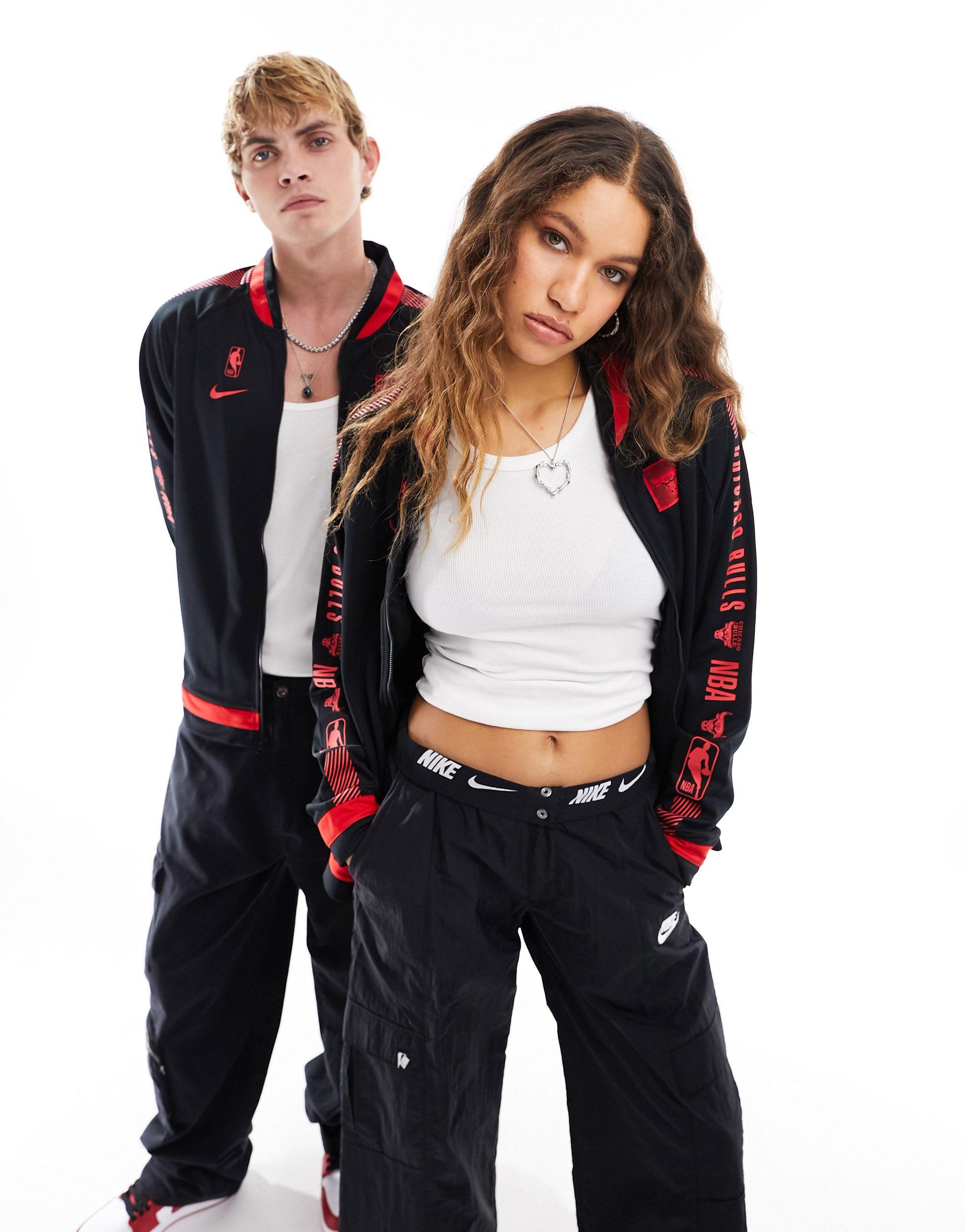 Nike Basketball Nba Chicago Bulls Unisex Starting 5 Track Jacket in Black Lyst UK