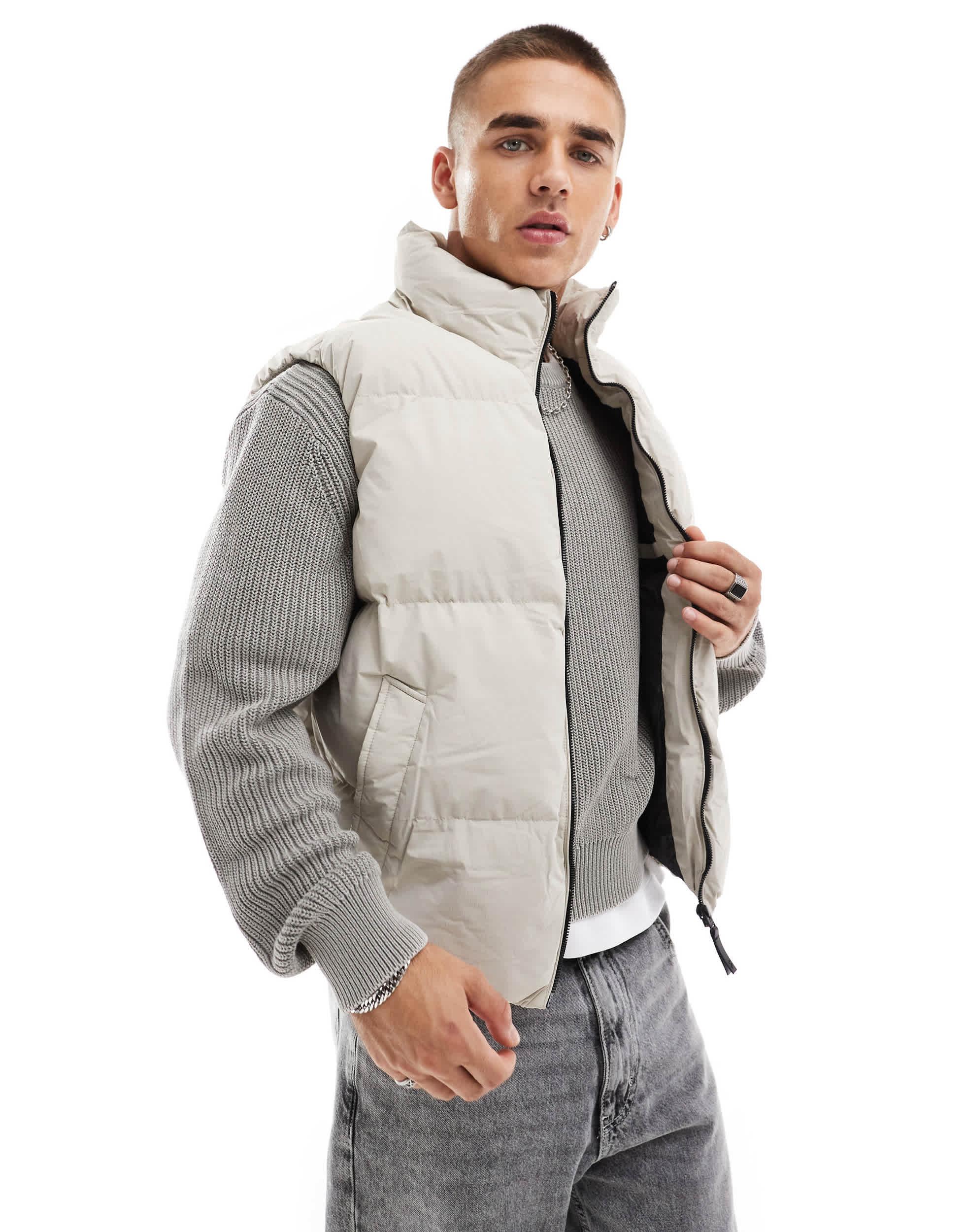 Doudoune sans manches Bershka pour homme en coloris Gris Lyst