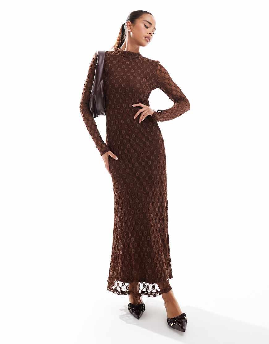 knee length dresses for ladies Long black lace dress with bardot collar  Rabanne