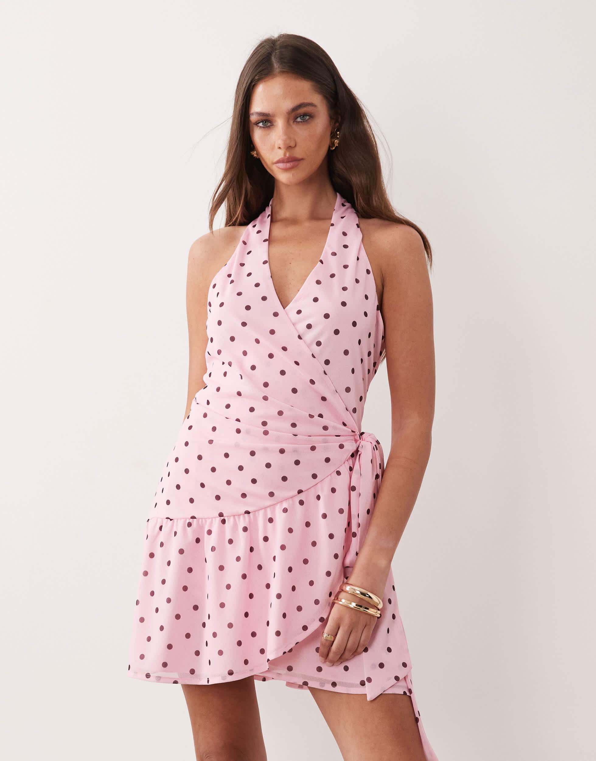 strapless open back dress Dora - Wrap Top Midi Dress