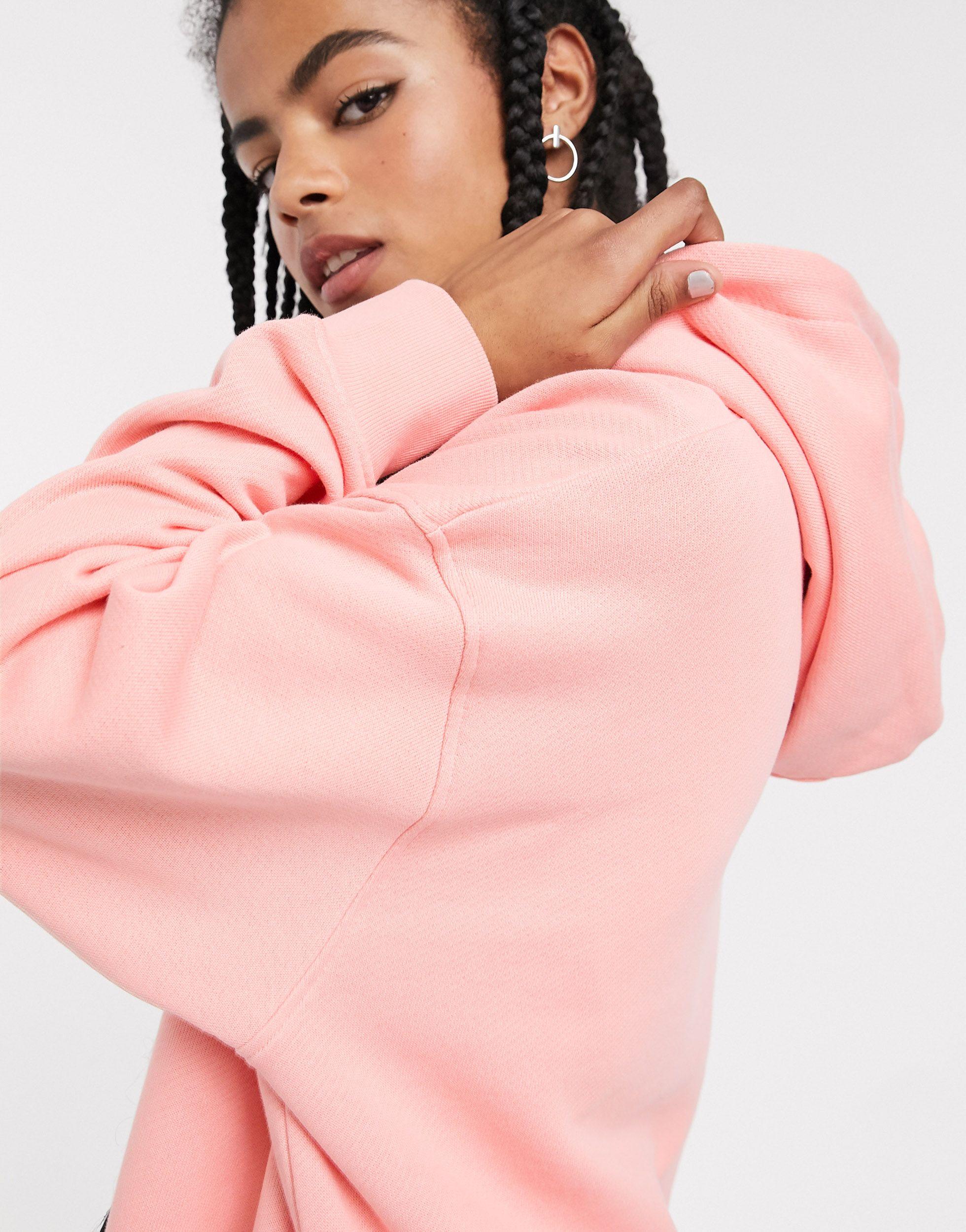 longline pink hoodie