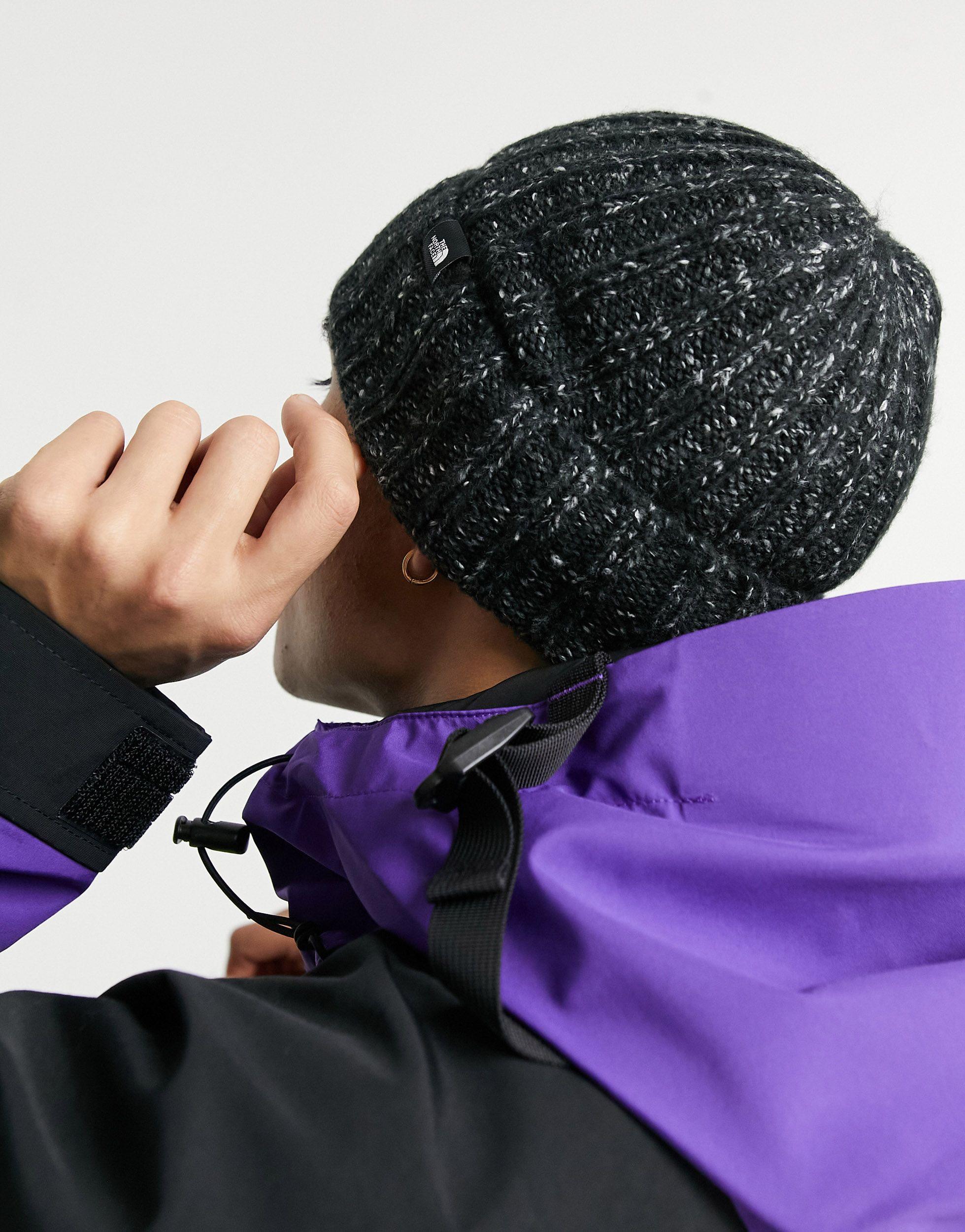 north face black beanie mens
