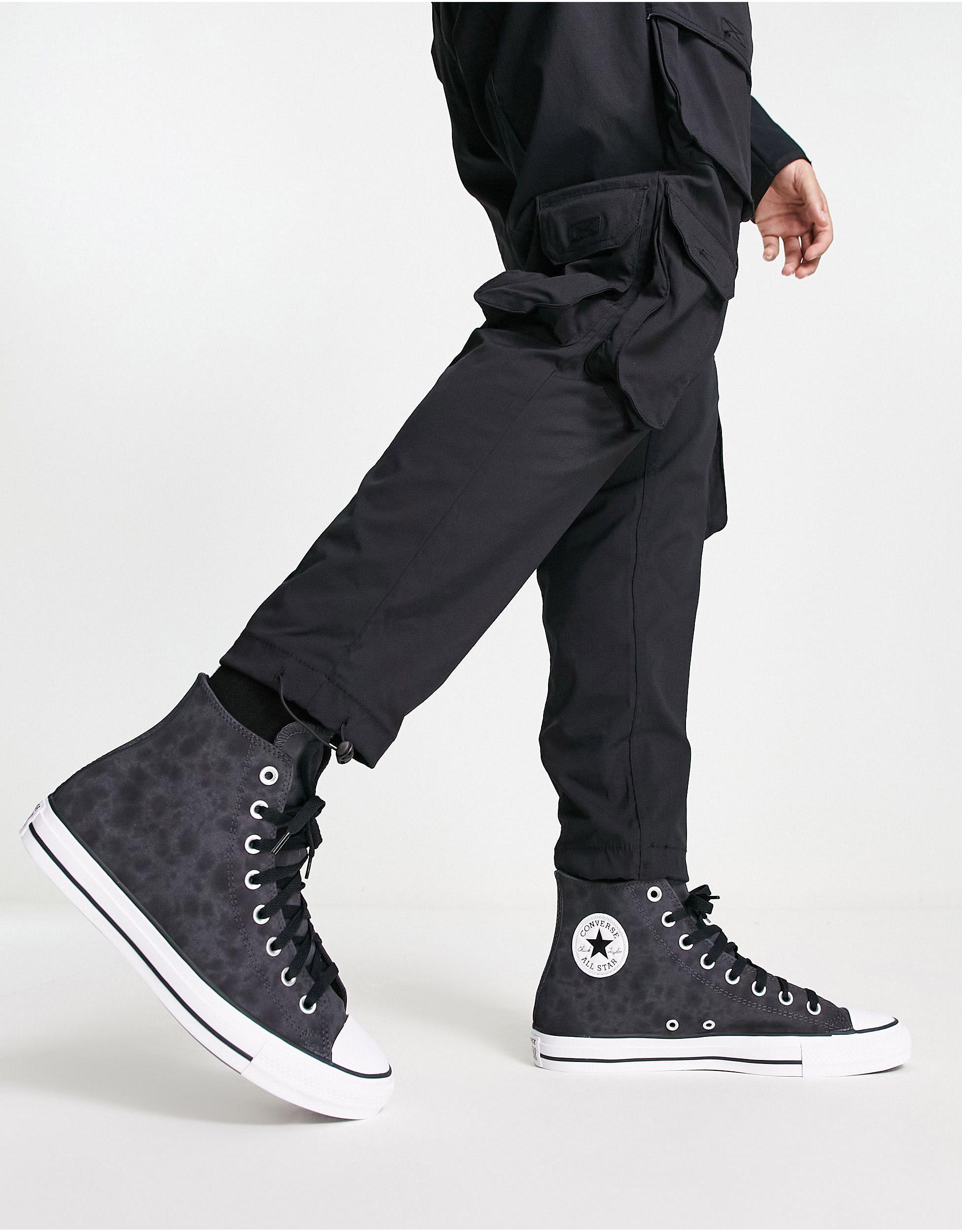 Converse Rubber Chuck Taylor All Star Hi Trainers in Gray (Black) for Men |  Lyst