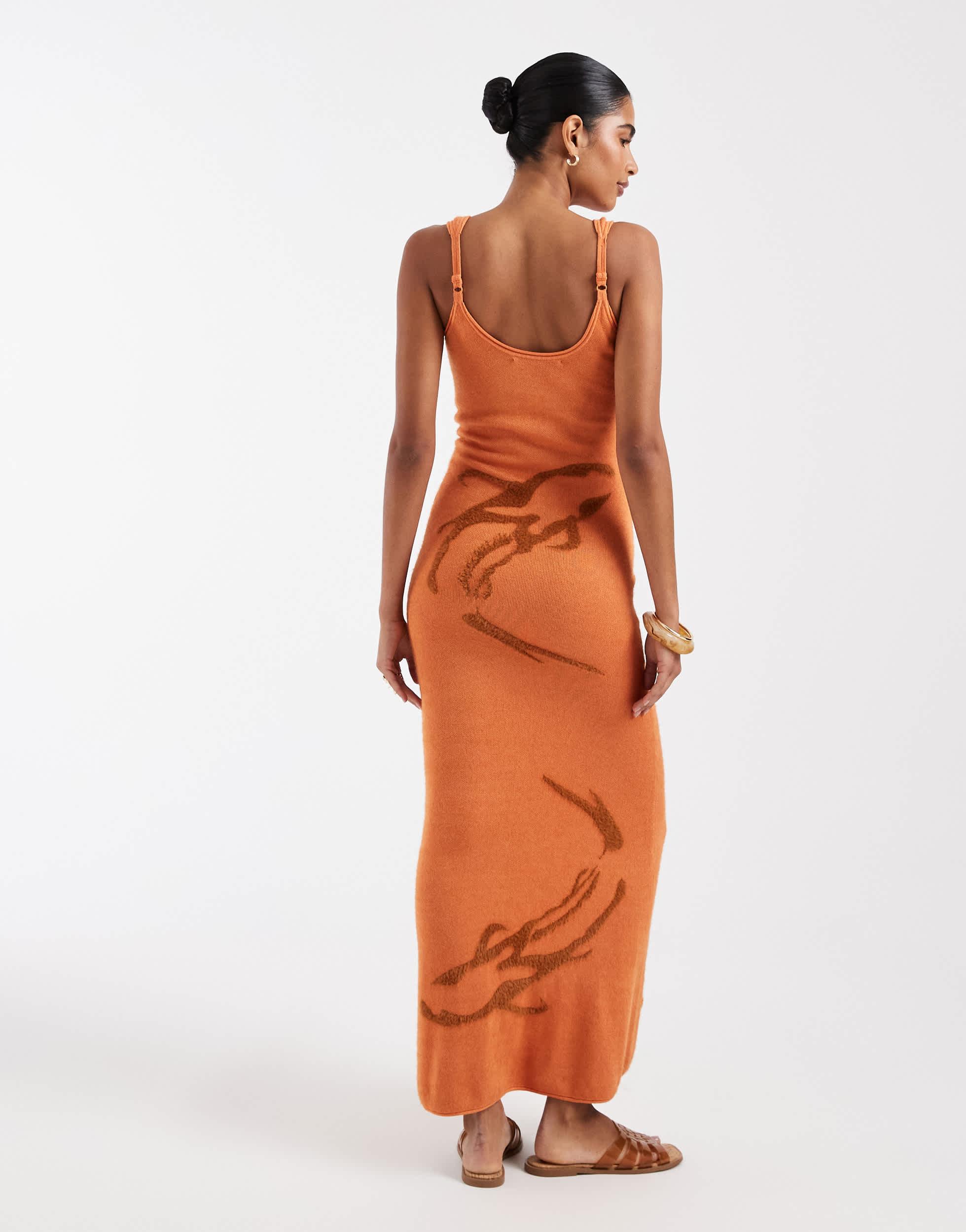 house of sunny orange dress house of sunny