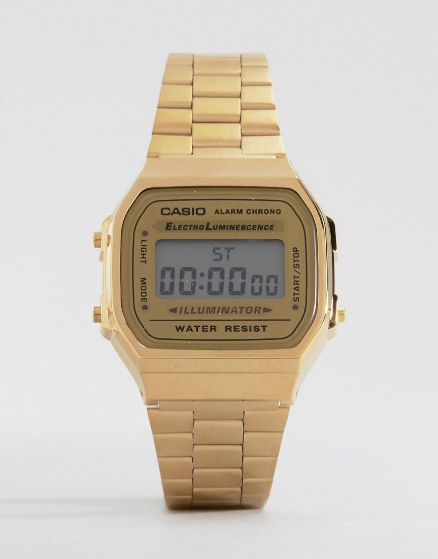 gold plated digital watch