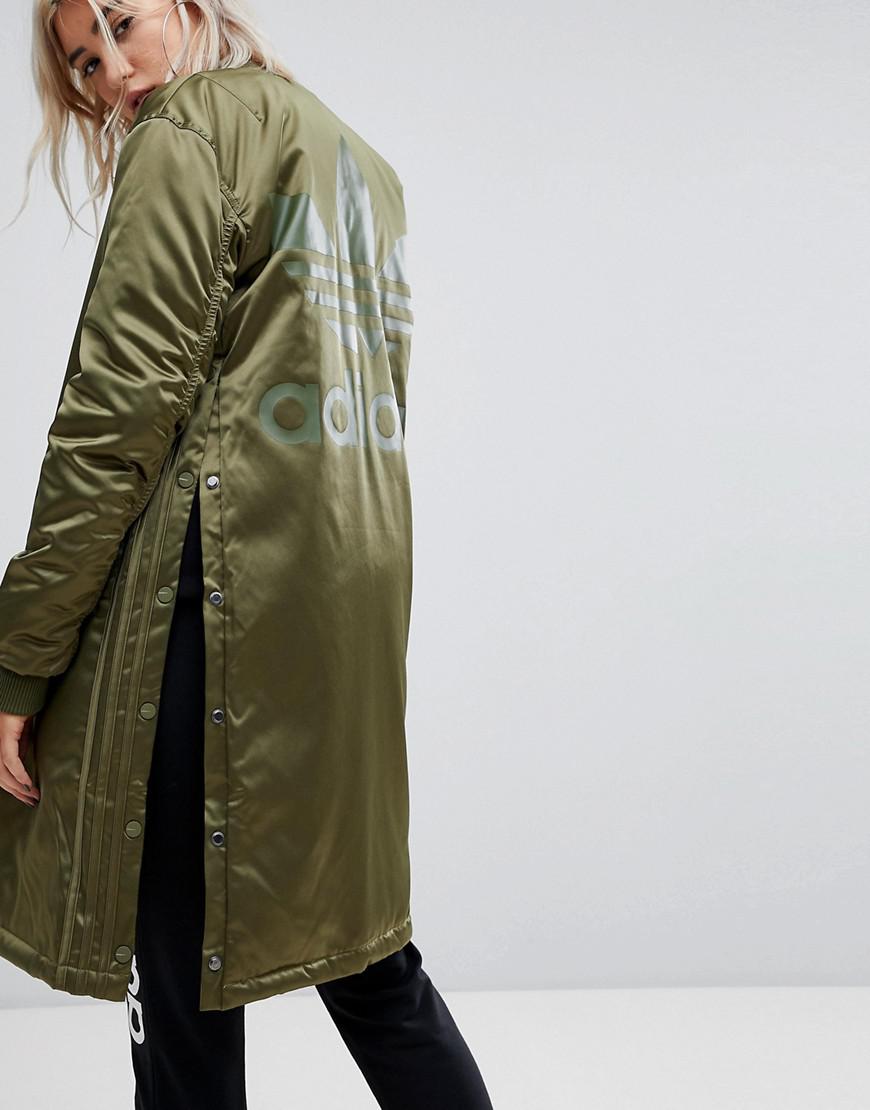 adidas longline bomber jacket