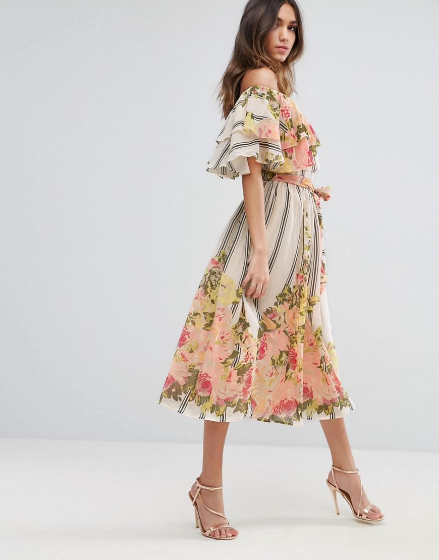 asos stripe midi dress