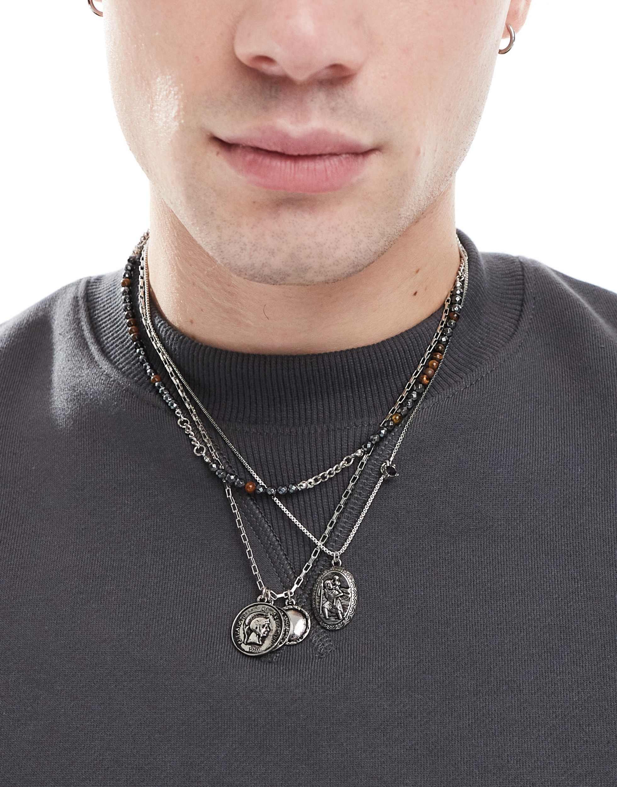 Layered Necklaces for Men Up to 50% off Lyst