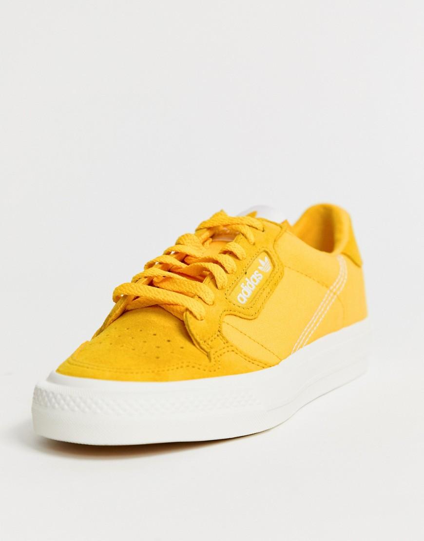 Originals Canvas Continental 80 Vulc Trainers in Yellow Lyst