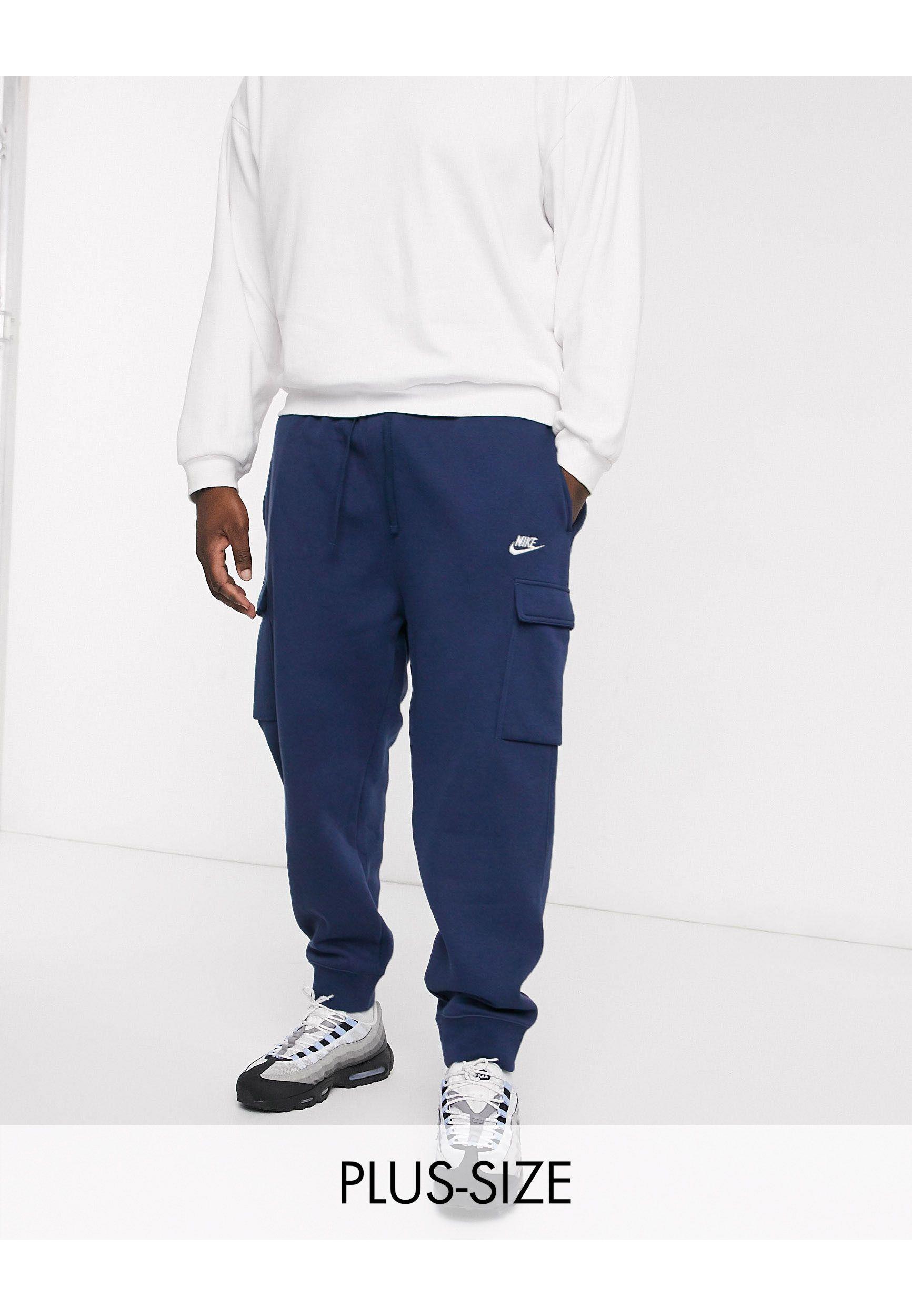 Nike Club Essentials Woven Cargo joggers in Blue for Men