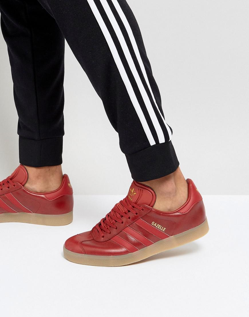 Adidas Gazelle Leather Red Clearance, SAVE 32% - aktual.co.id
