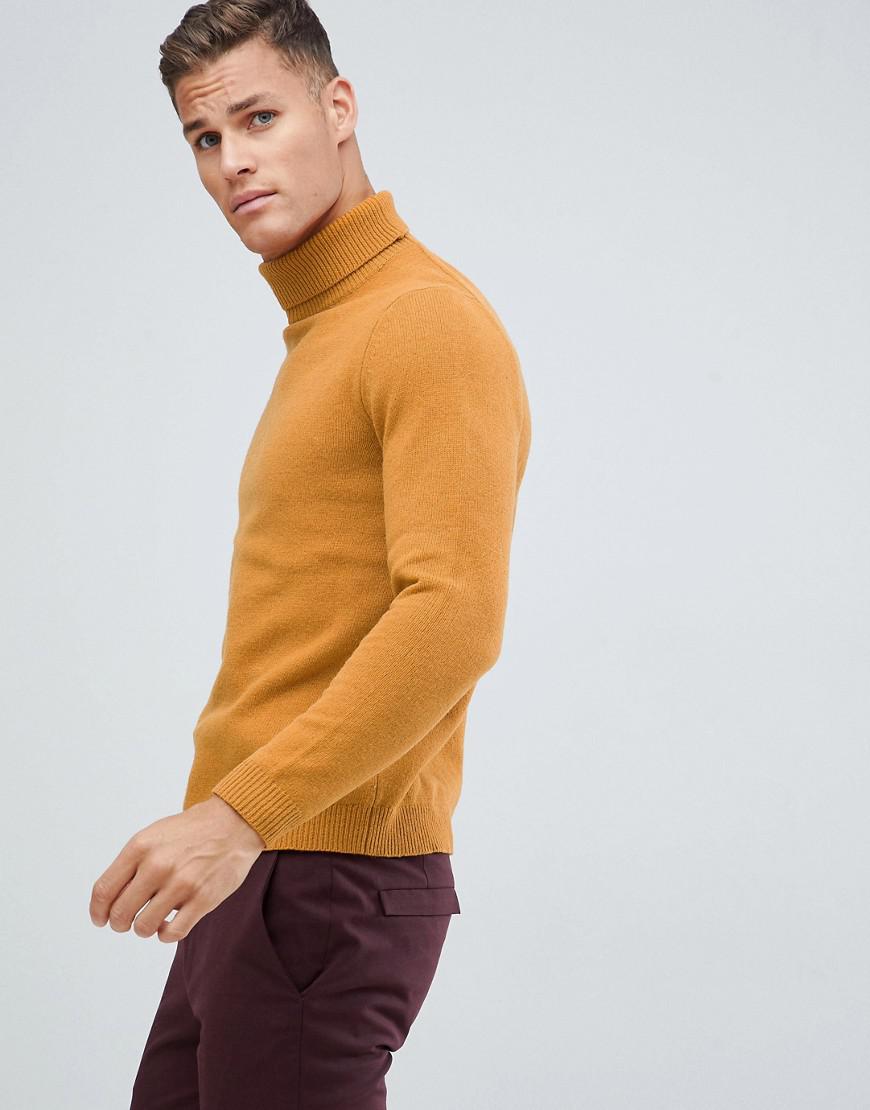 mustard turtle neck jumper