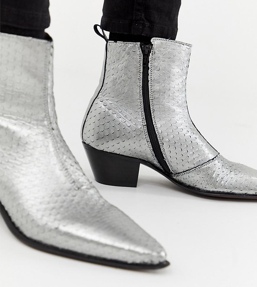 silver chelsea boots