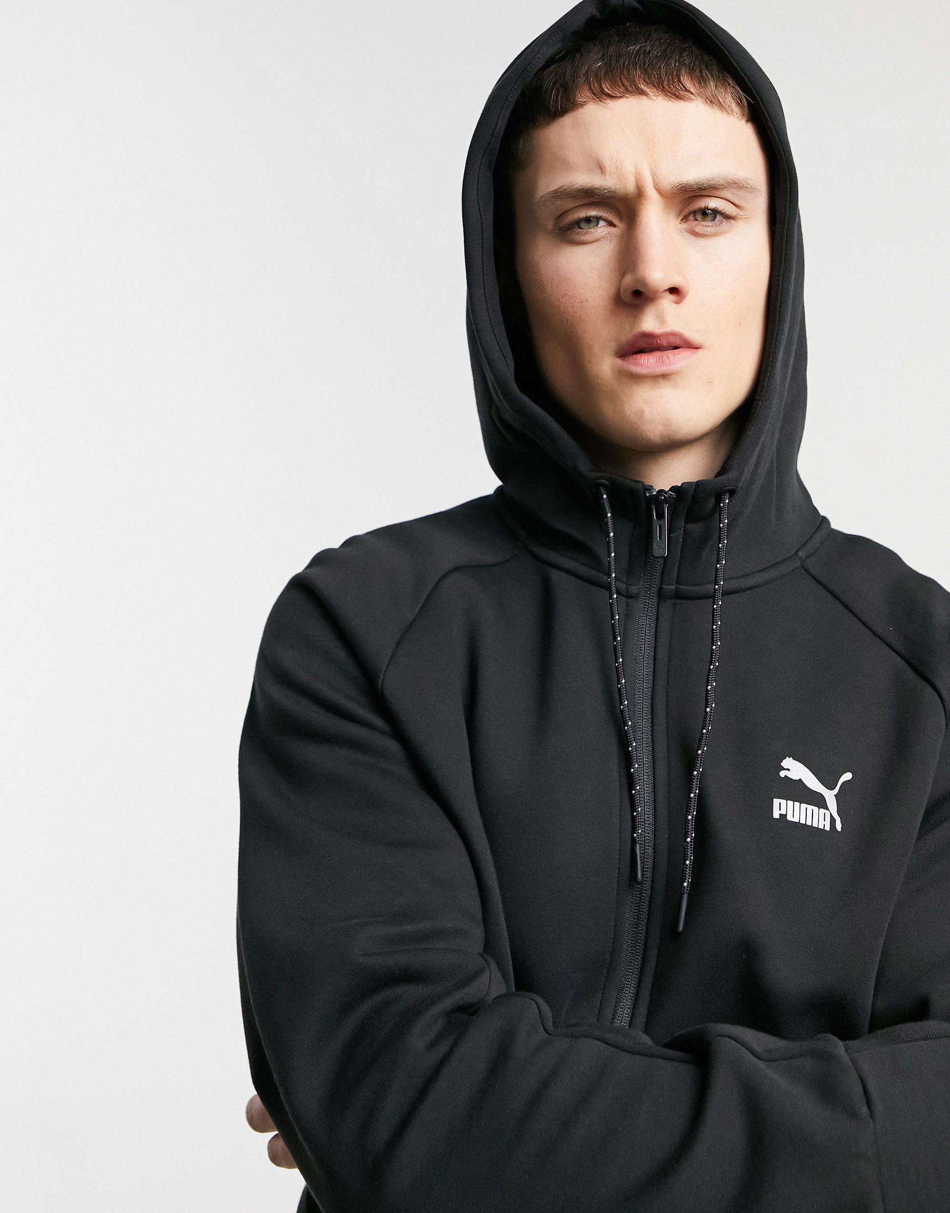 Sudadera negra con capucha y cierre PUMA de hombre de color Negro | Lyst