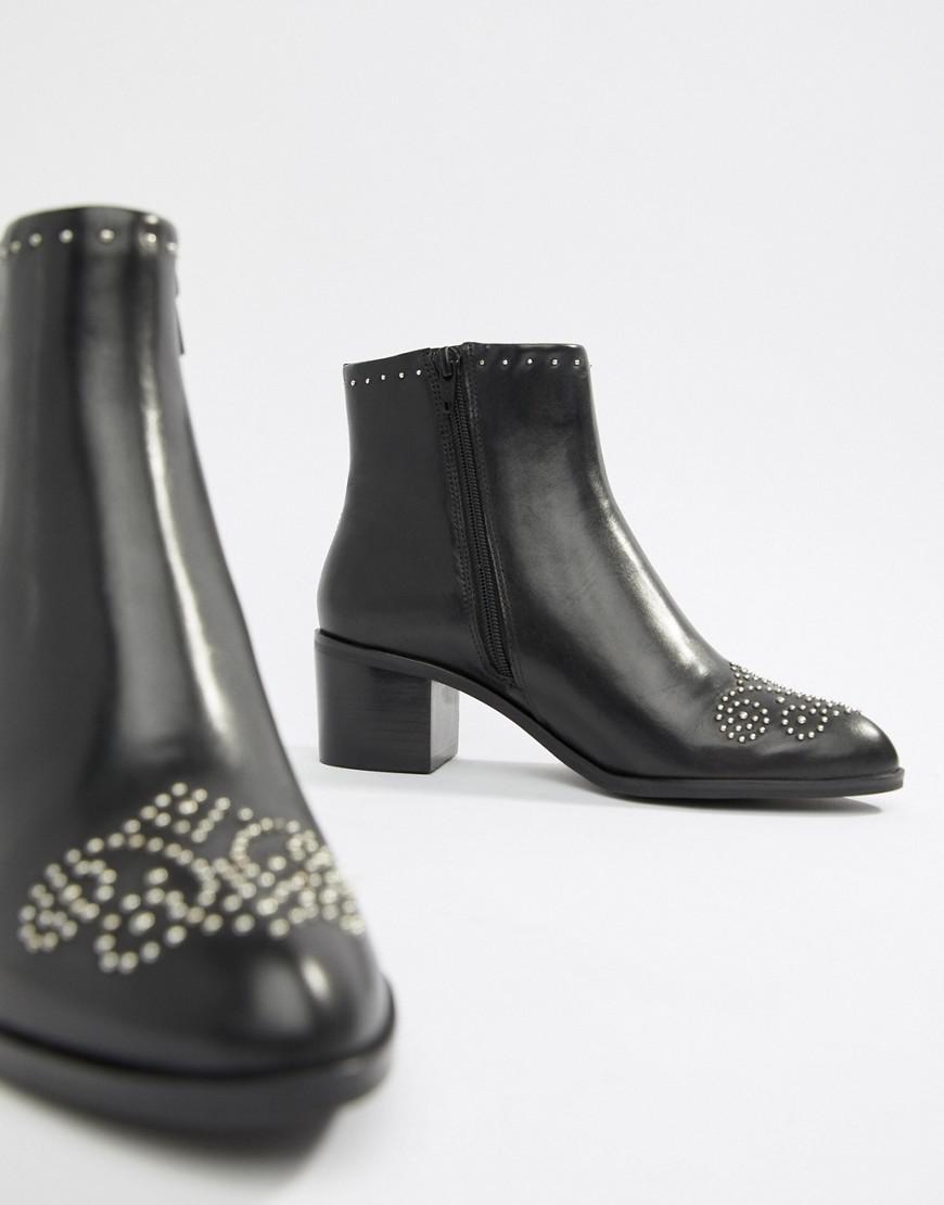 dune studded ankle boots