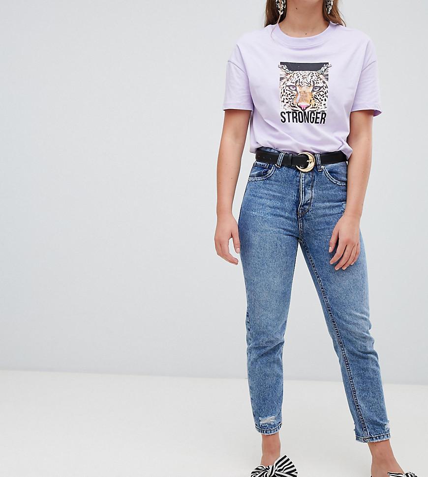 Stradivarius Denim Mom-Jeans in Schwarz | Lyst DE