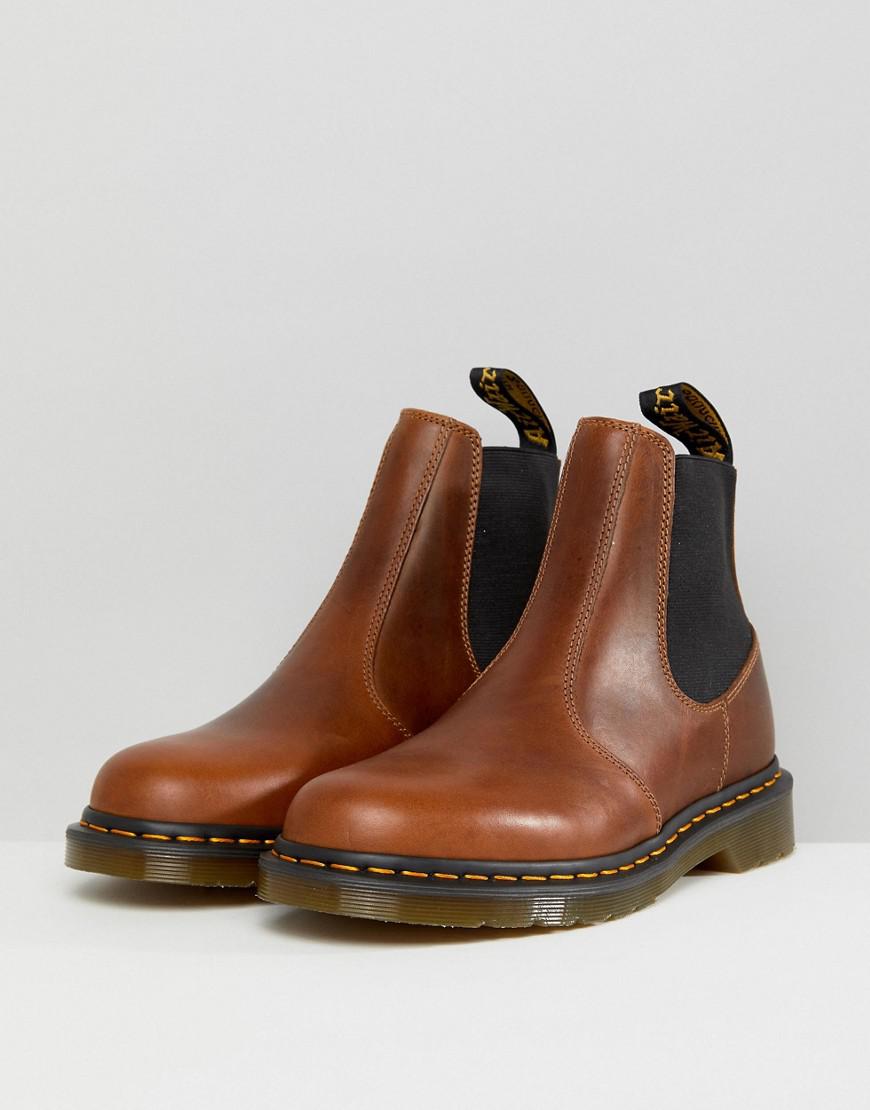 Dr. Martens Hardy Waxed Leather Chelsea Boots in Brown for Men Lyst