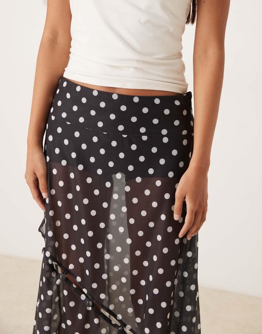 Polka Dot Split Hem Skirt Set Polka Dots Skirts For Women Up To 46