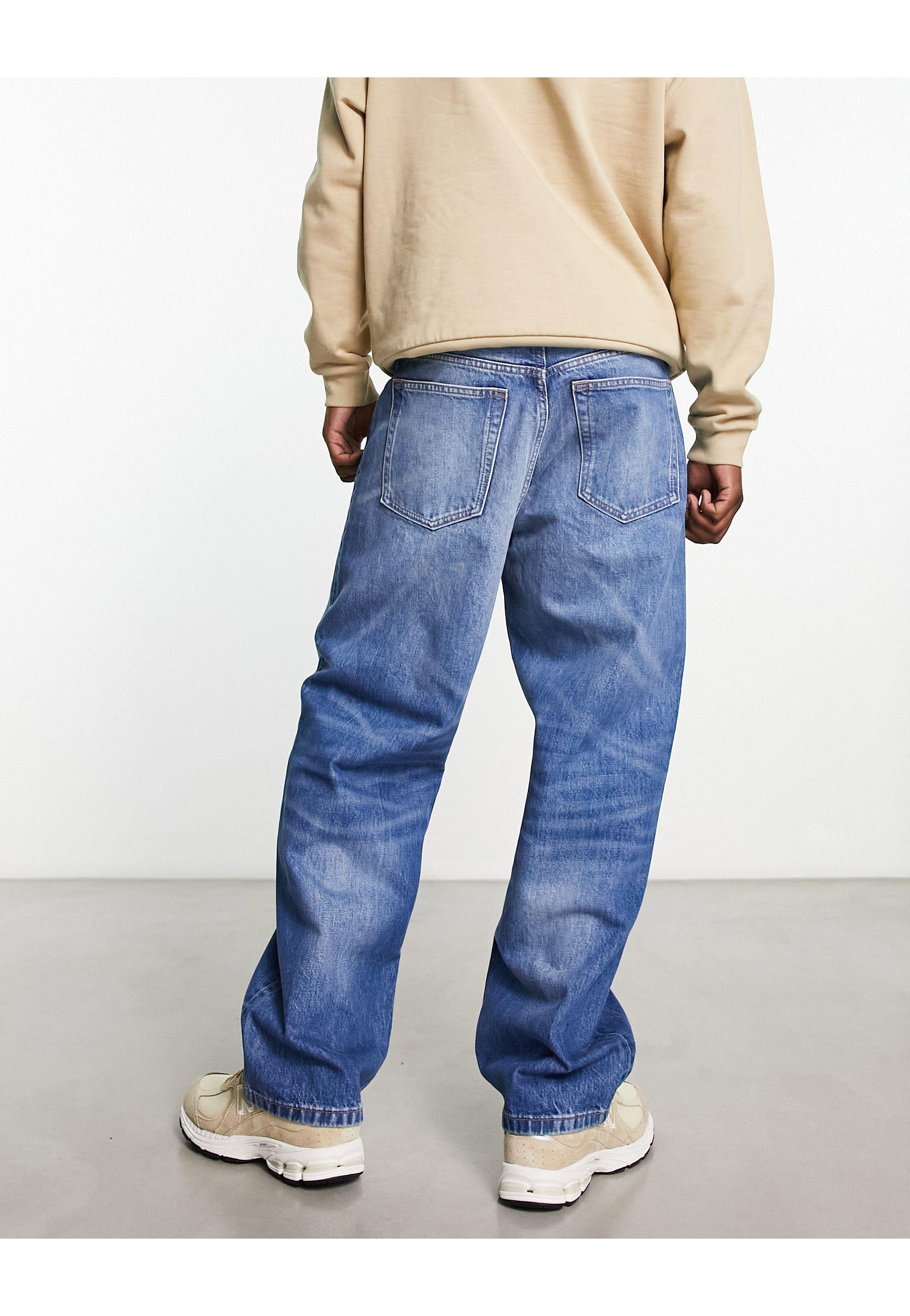 Weekday Galaxy Loose Fit Straight Leg Jeans in Blue for Men | Lyst