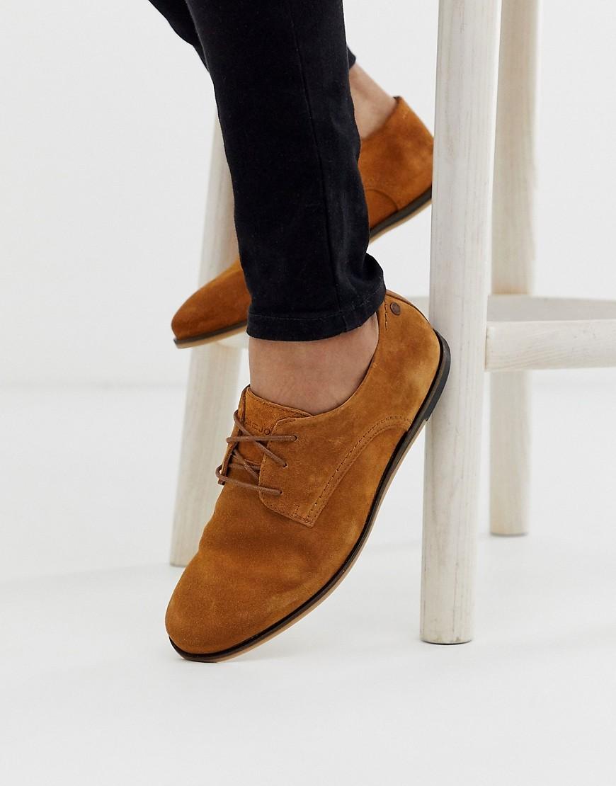 Jack & Jones Denim Suede Derby Shoes in Brown for Men - Lyst