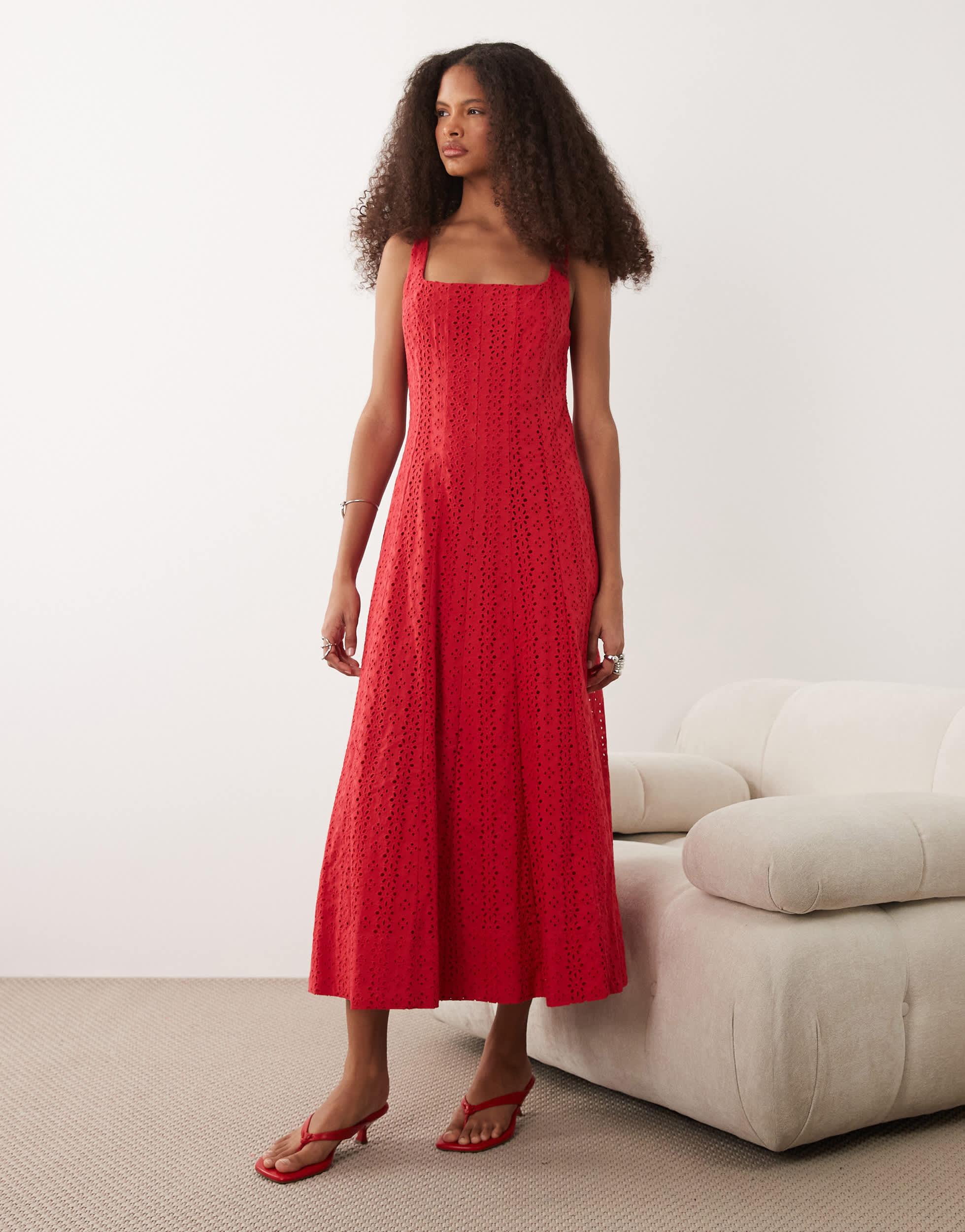 strapless open back dress Printed pleated skirt main image 1
